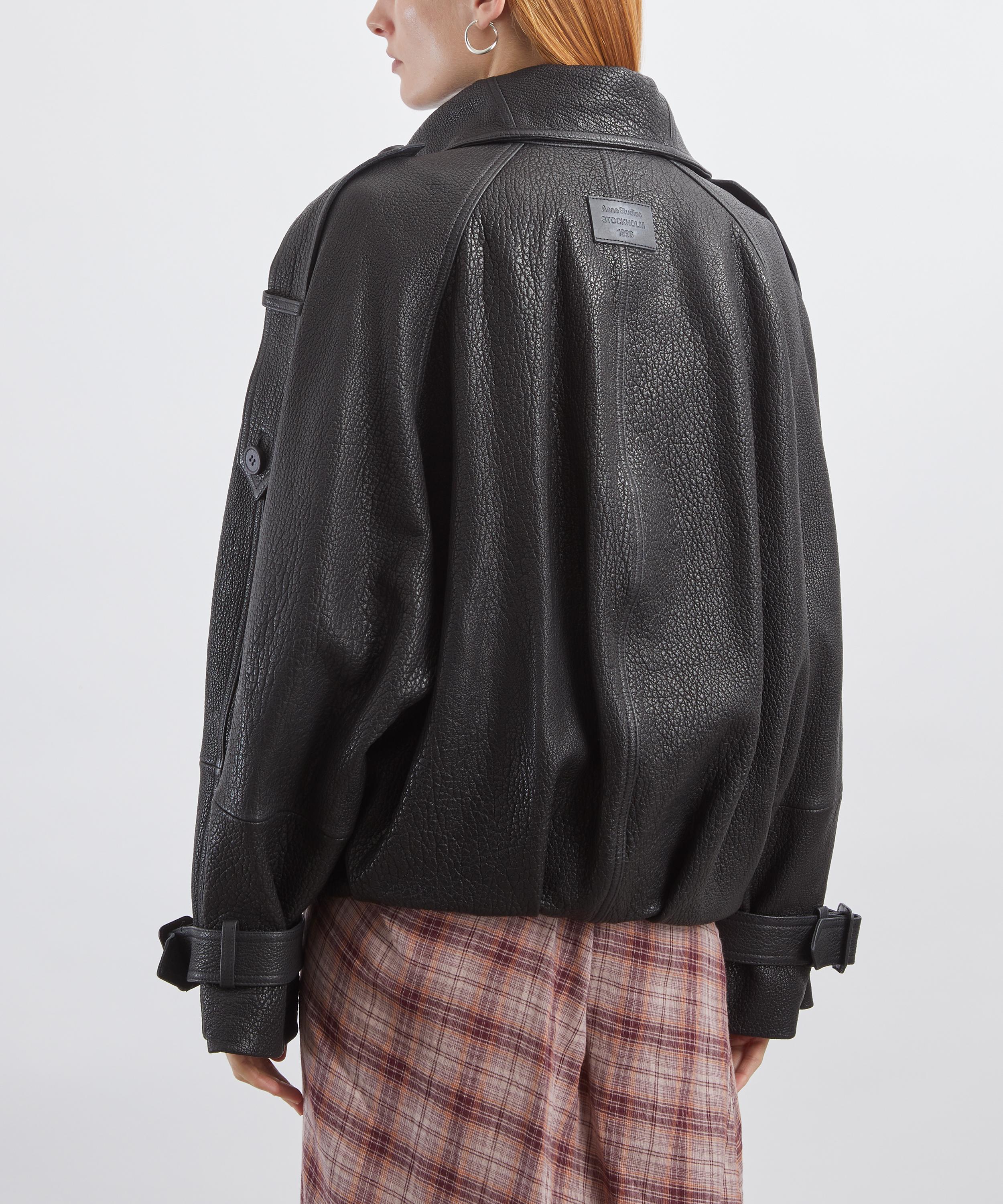 Acne Studios - Leather Trench Jacket image number 3