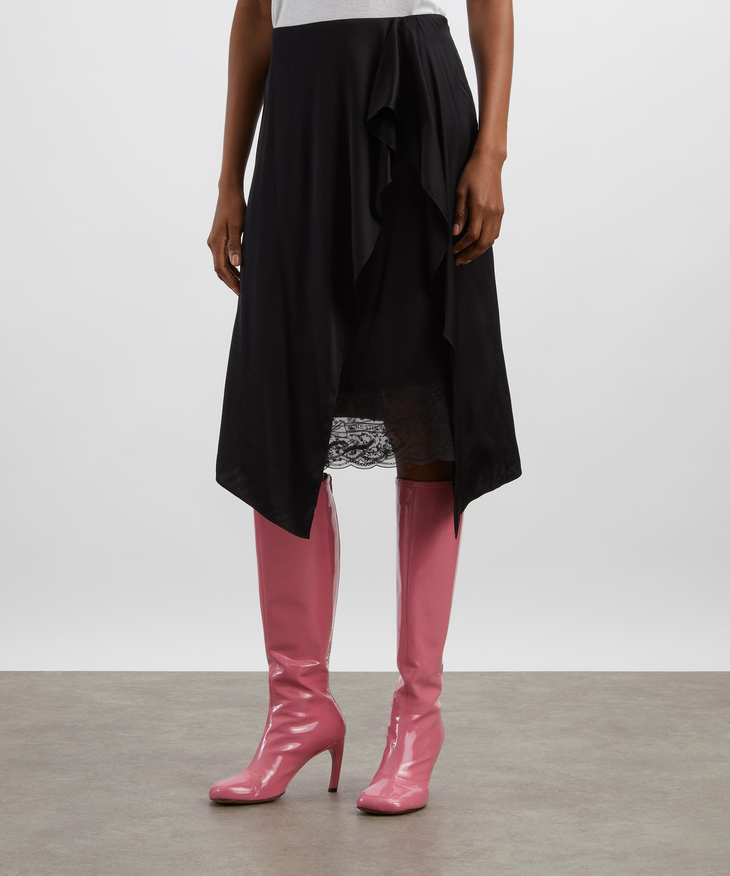 Acne Studios - Black Layered Satin Skirt image number 2
