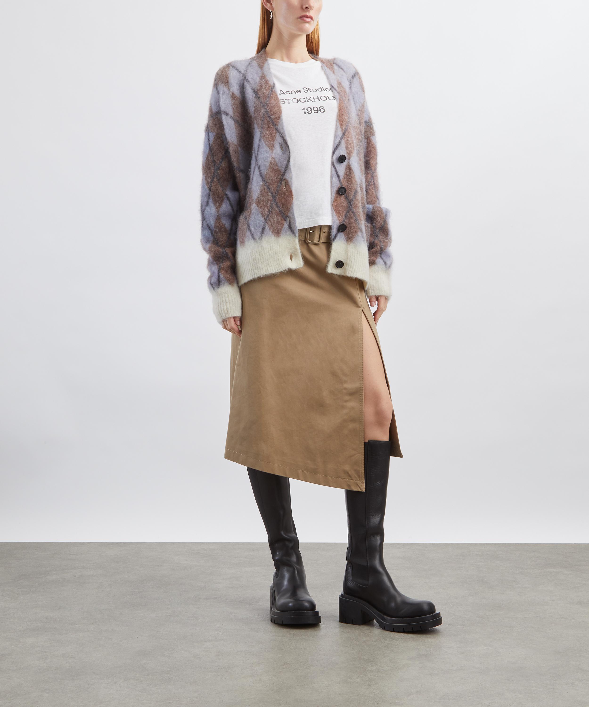 Acne Studios - Brushed Mohair Checked Cardigan image number 1