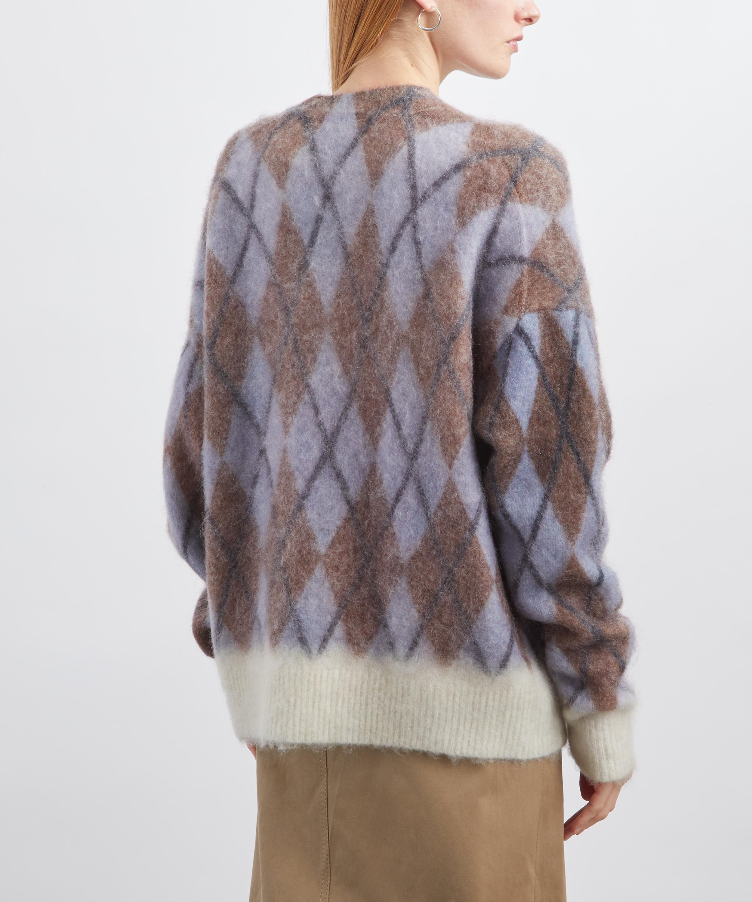 Acne Studios - Brushed Mohair Checked Cardigan image number 3