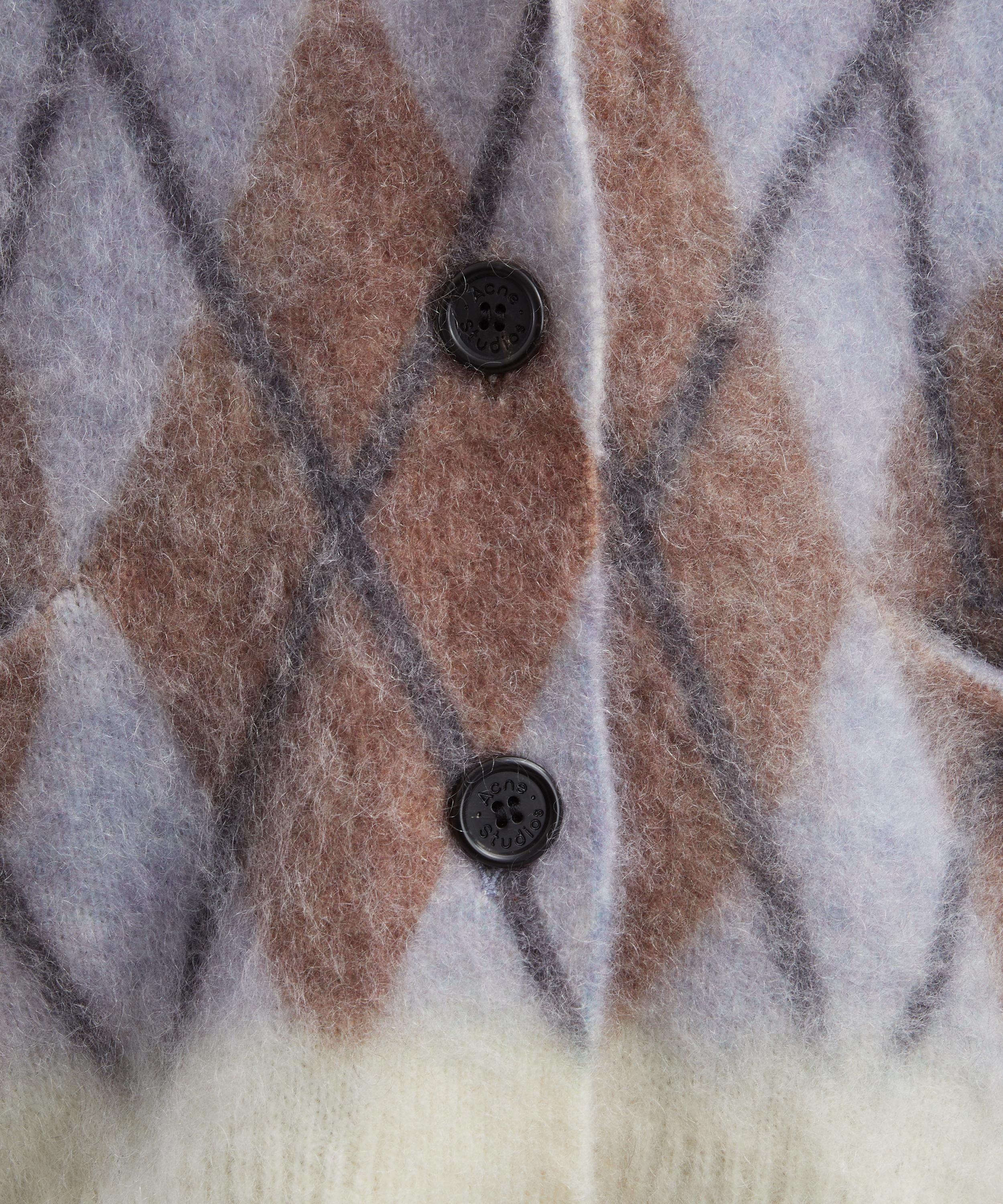 Acne Studios - Brushed Mohair Checked Cardigan image number 4