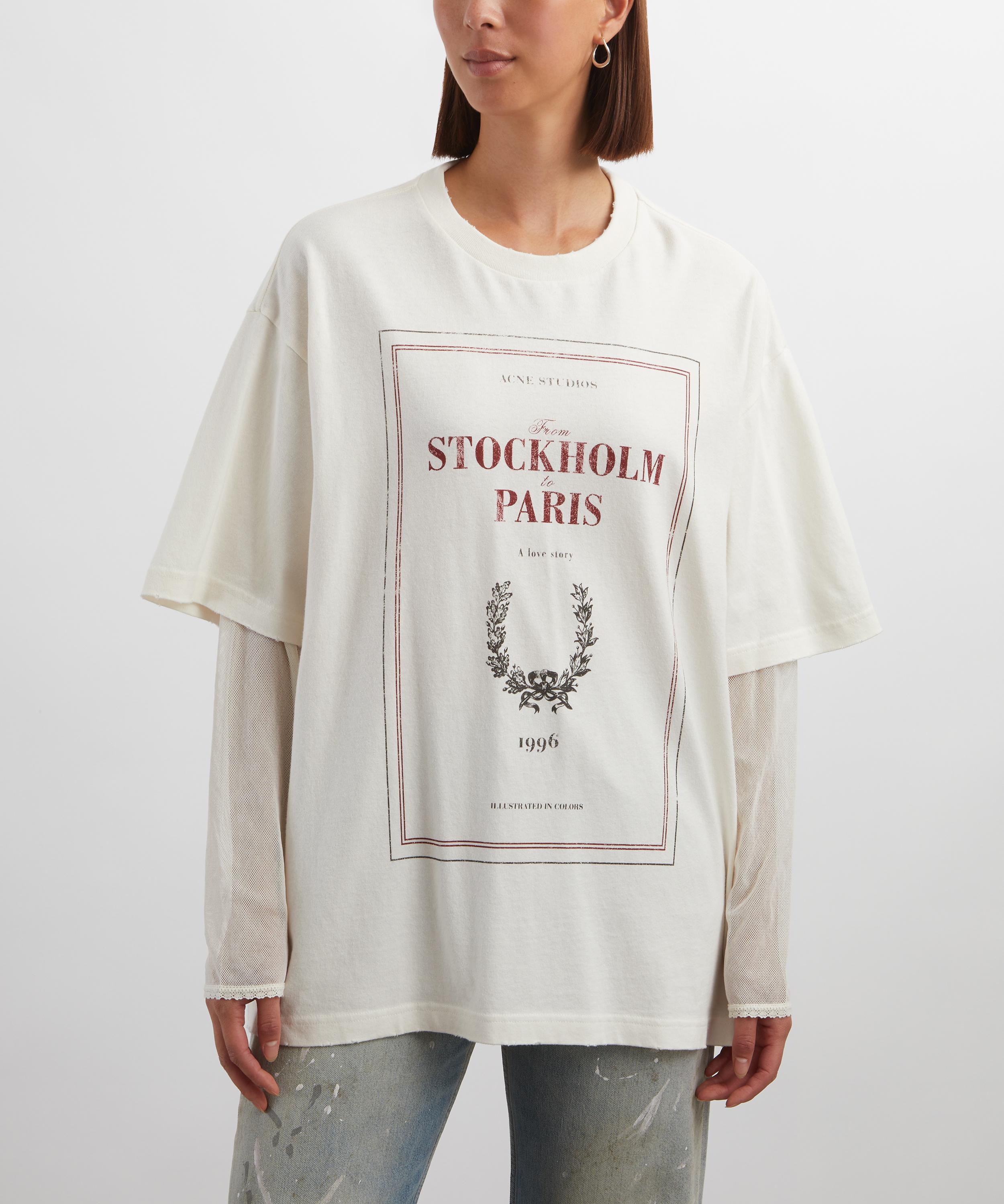 Acne Studios - Layered Print T-Shirt image number 2