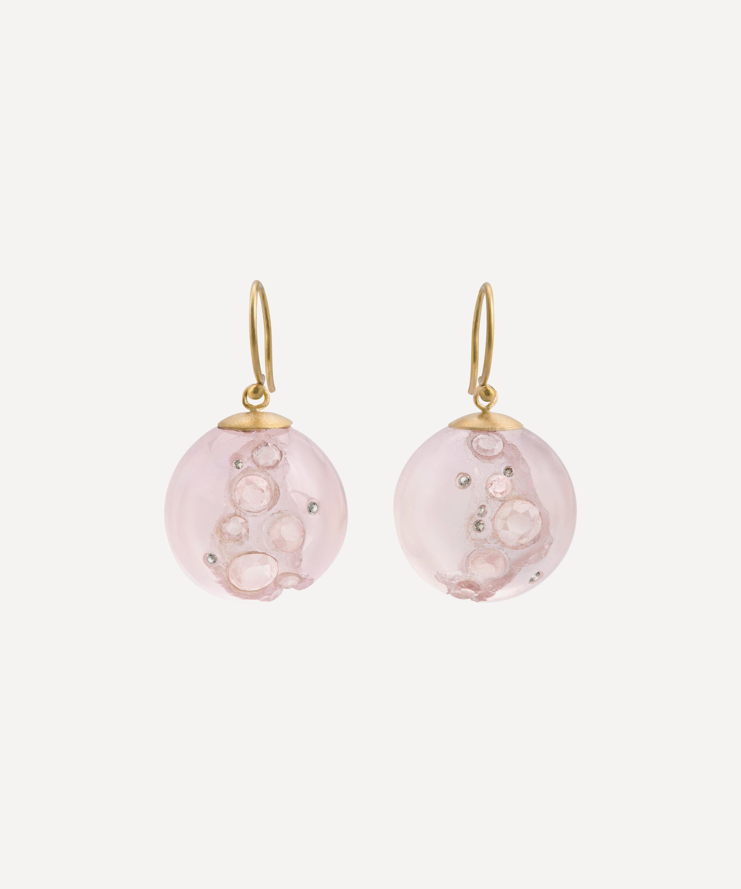 Jacqueline Cullen - Rose Quartz Aurora Sphere Earrings