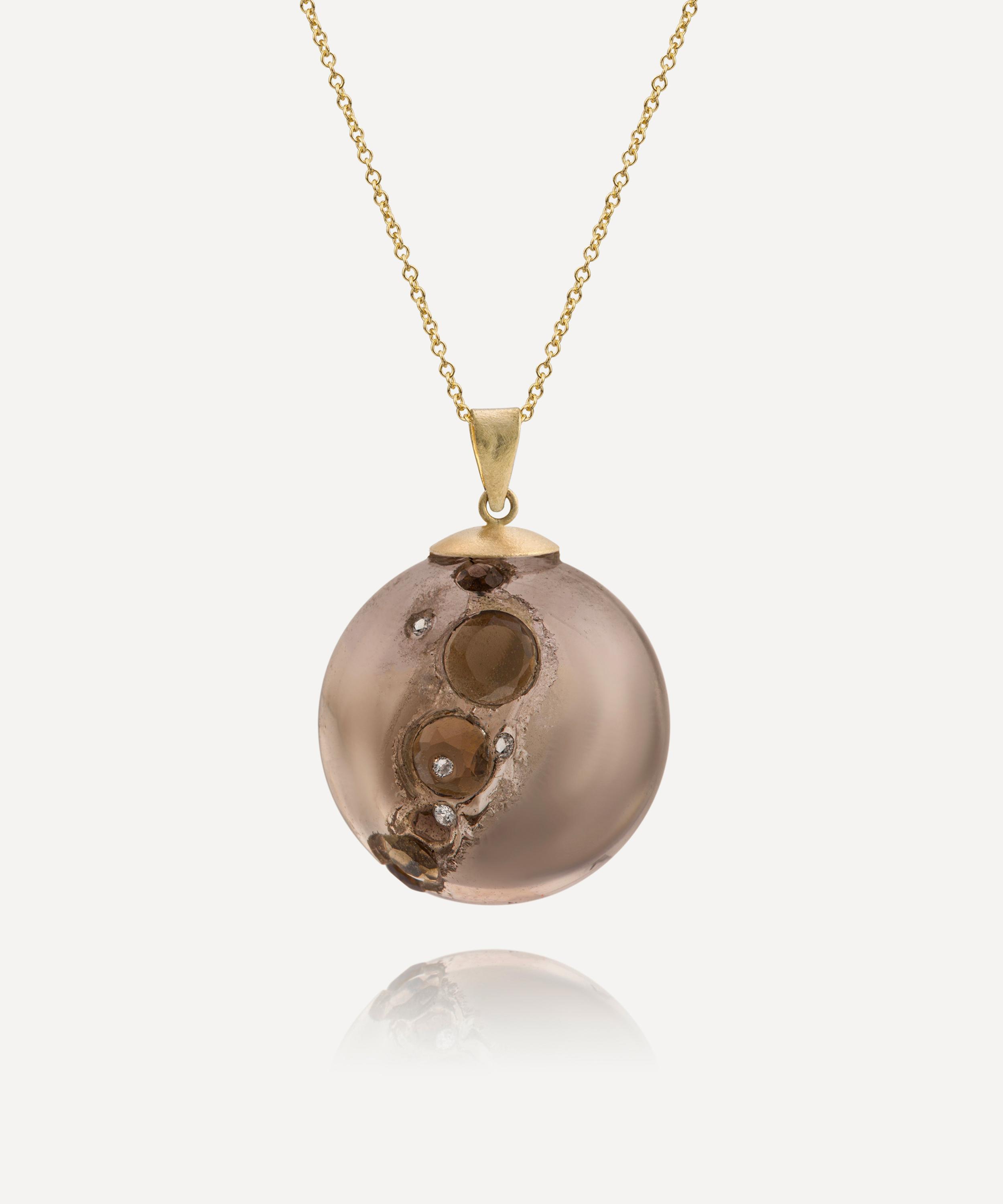 Jacqueline Cullen - Smokey Quartz Aurora Sphere Necklace
