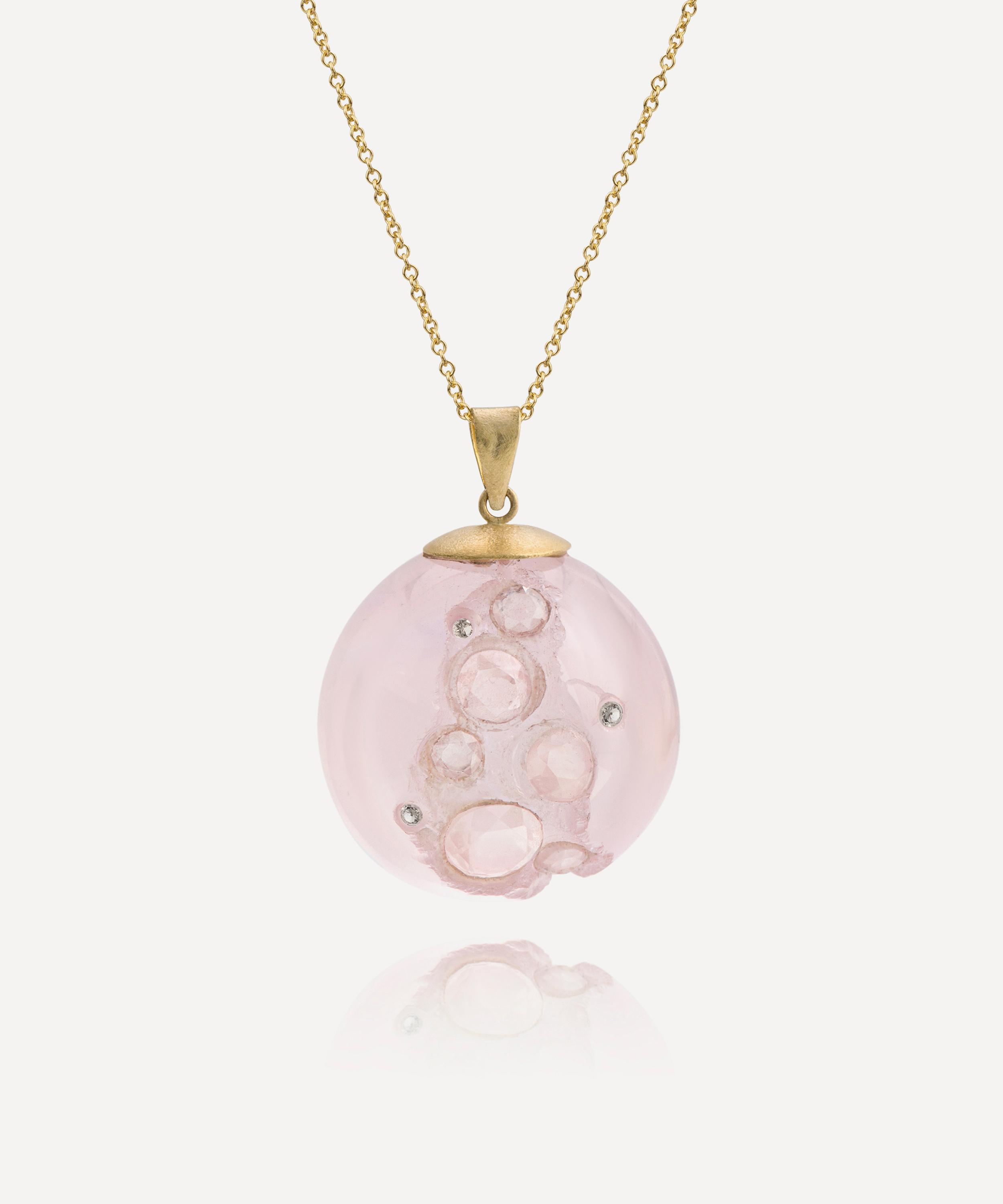 Jacqueline Cullen - Rose Quartz Aurora Sphere Necklace