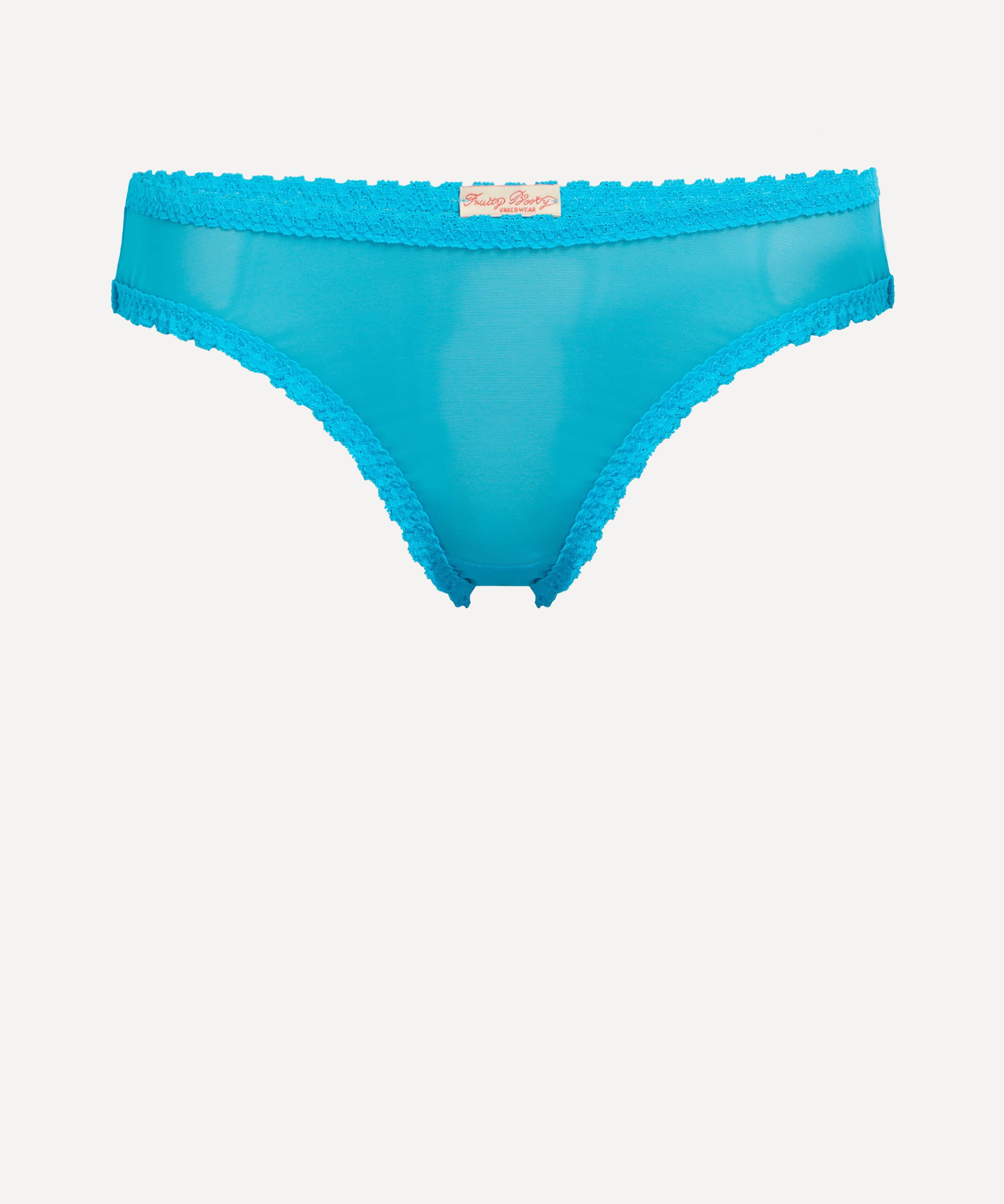 Fruity Booty - Aqua Moss Mesh Briefs