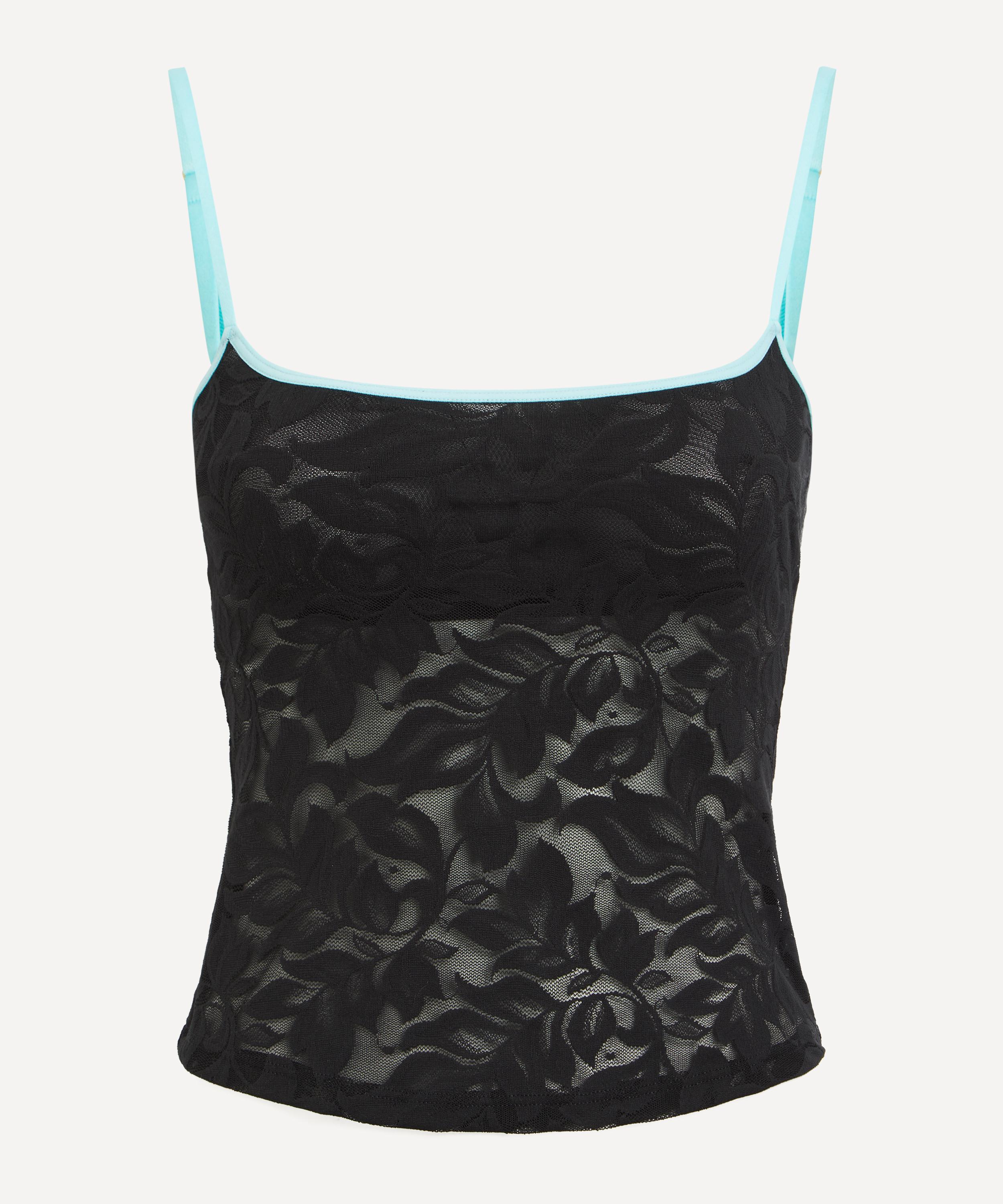 Fruity Booty - Rosas Black Lace Tank Top image number 0