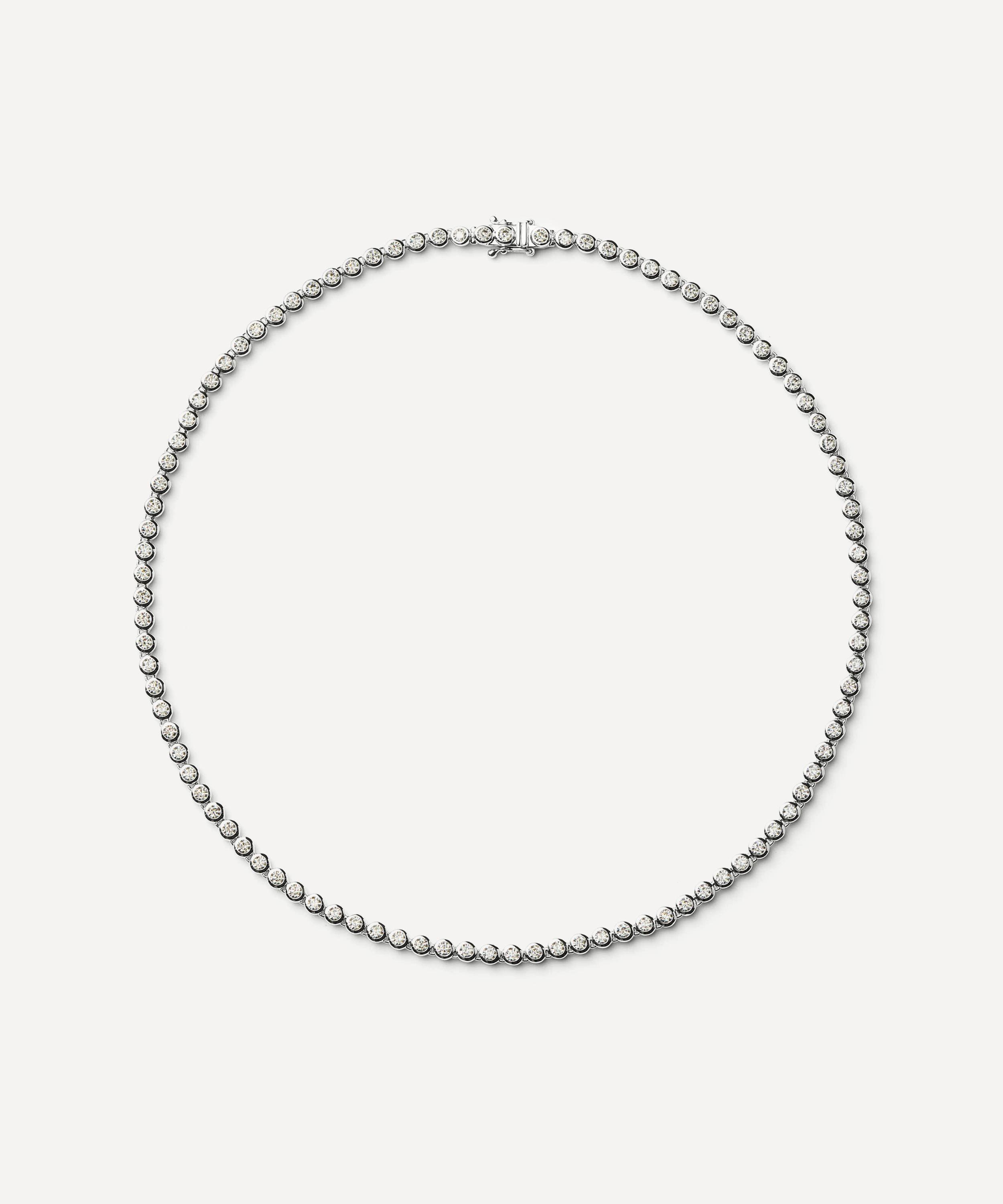 Missoma - Rhodium-Plated Tennis Round Necklace