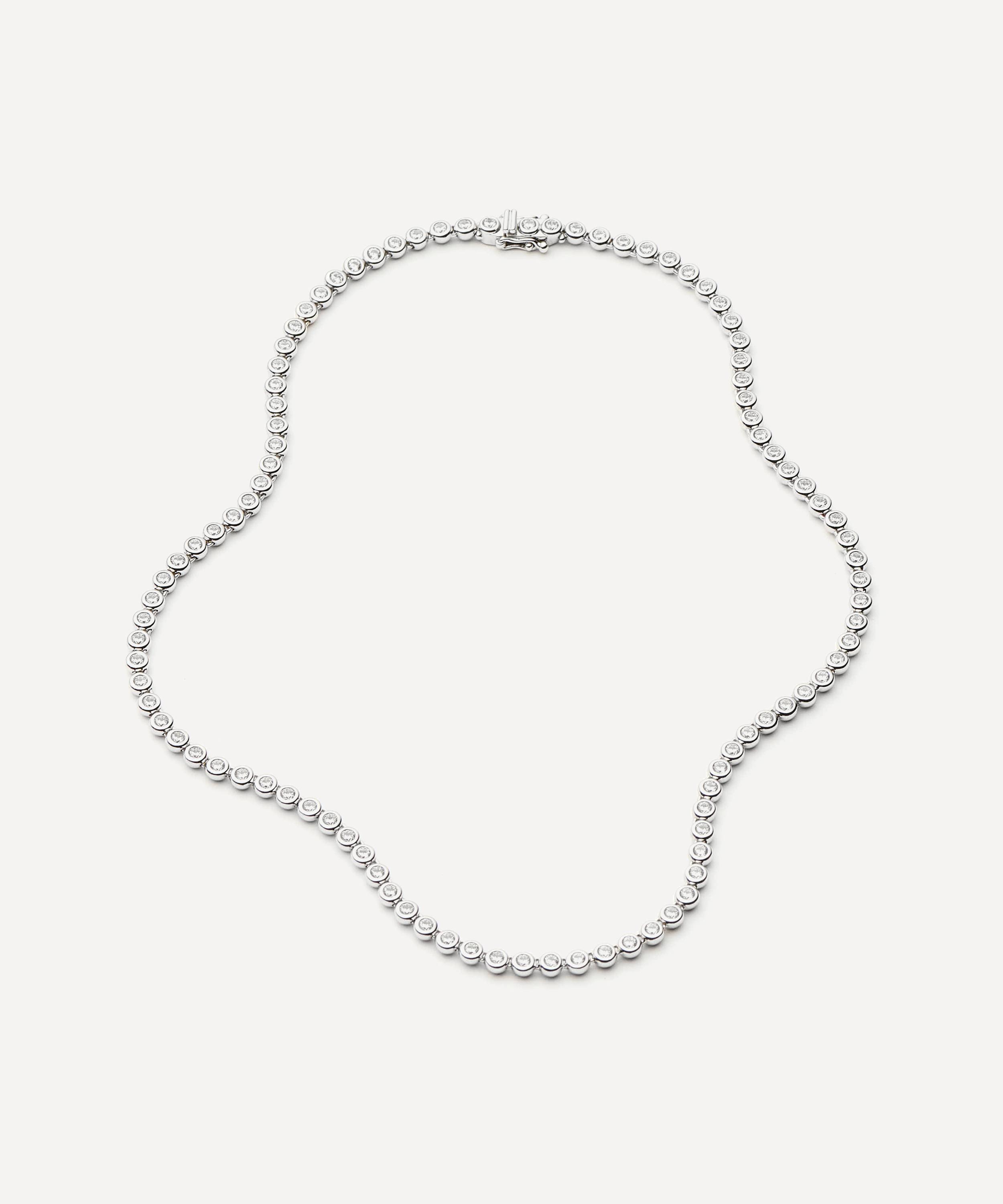 Missoma - Rhodium-Plated Tennis Round Necklace image number 1