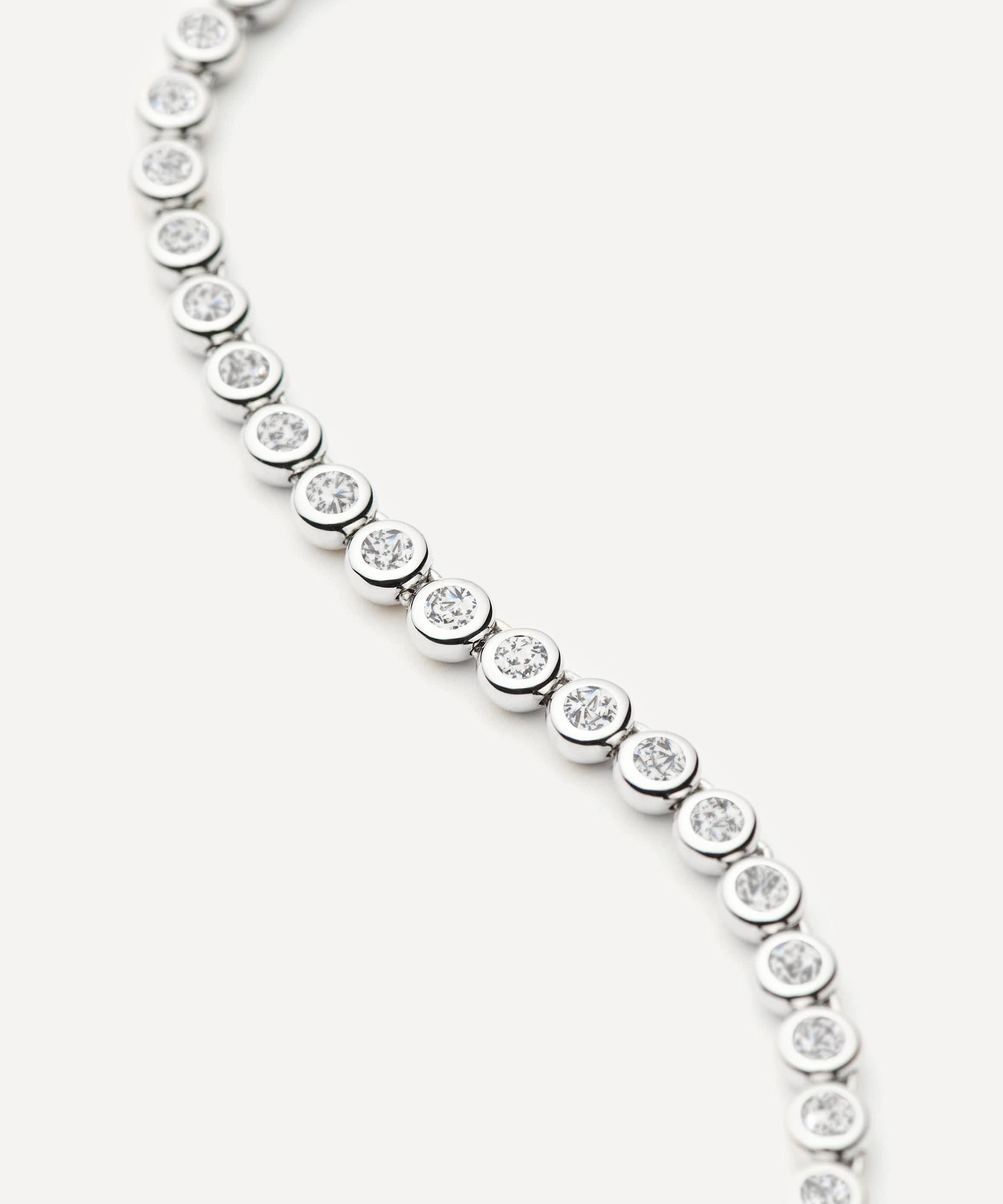 Missoma - Rhodium-Plated Tennis Round Necklace image number 2
