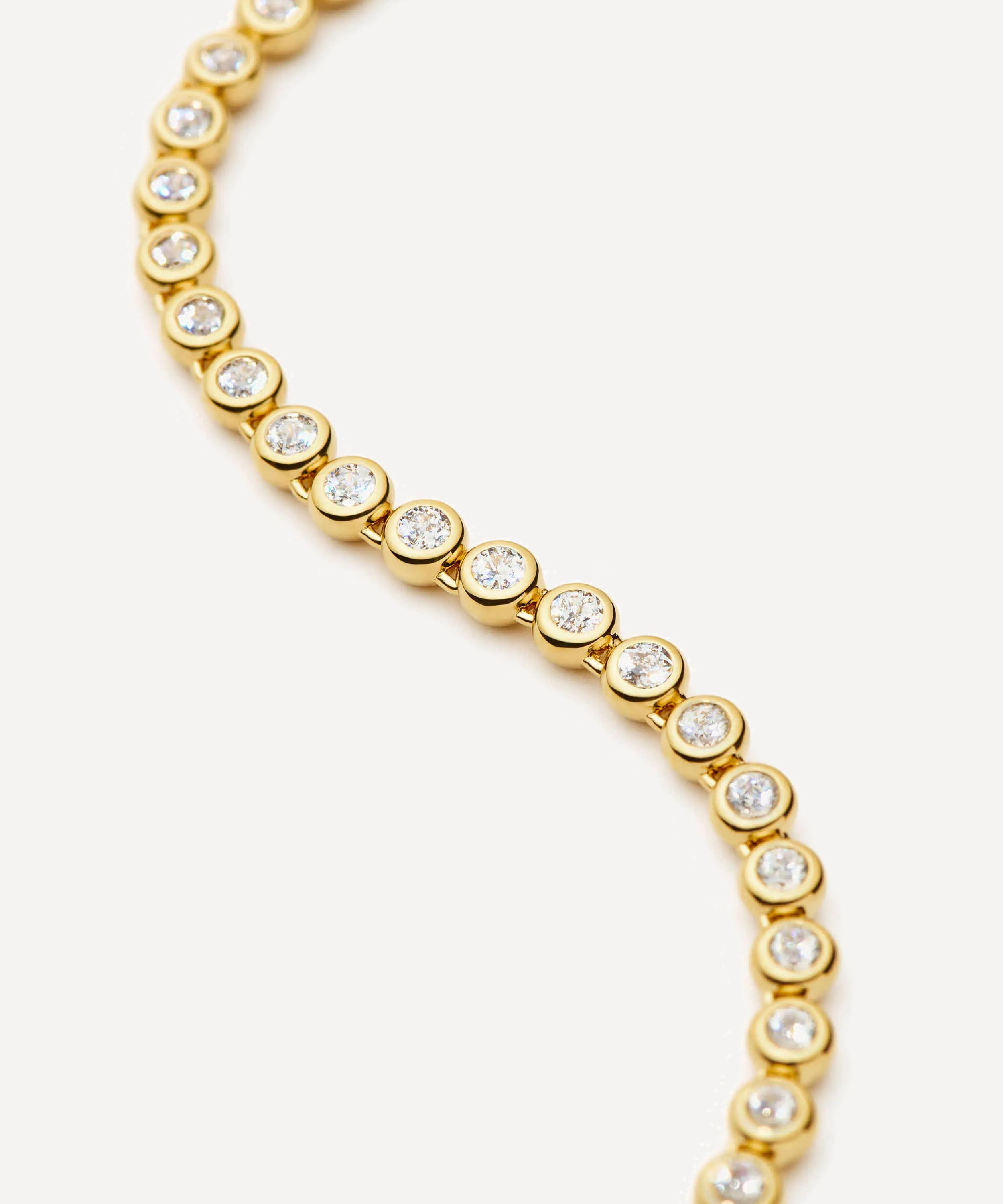 Missoma - 18ct Gold-Plated Tennis Round Necklace image number 2