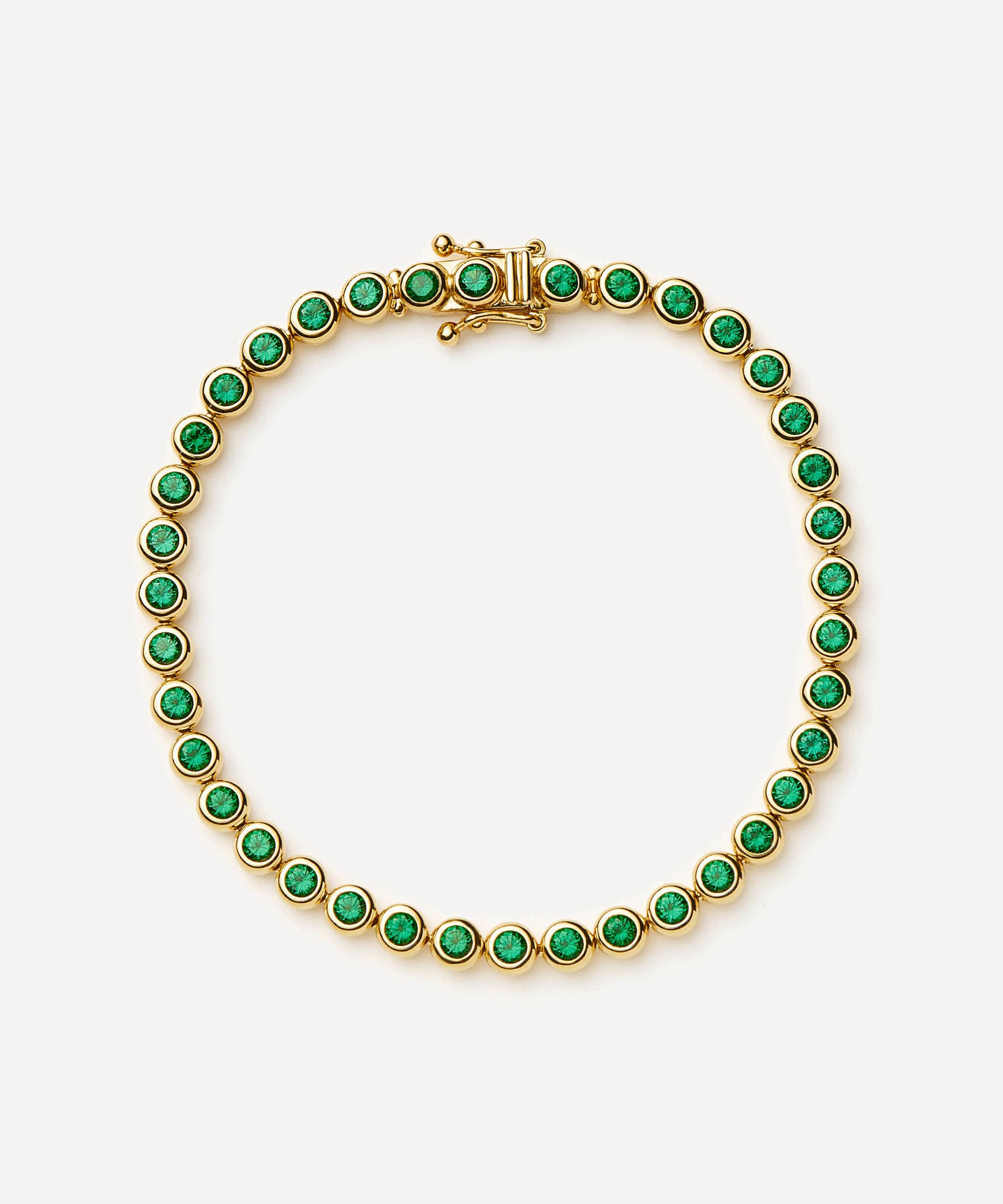 Missoma - 18ct Gold-Plated Vermeil Silver Tennis Round Bracelet image number 0
