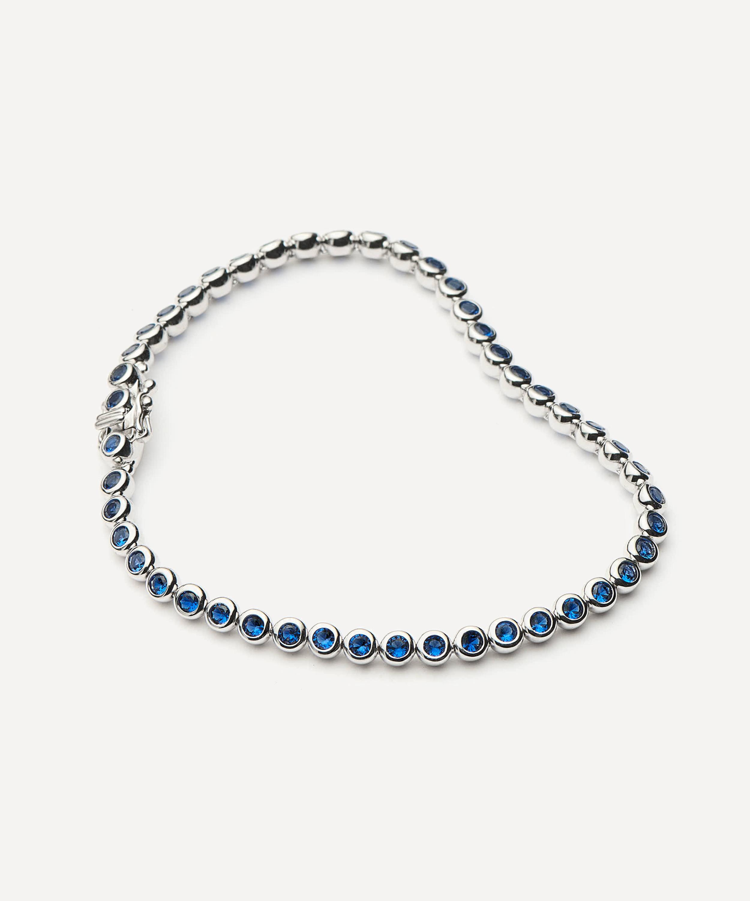 Missoma - Rhodium-Plated Tennis Round Bracelet image number 3
