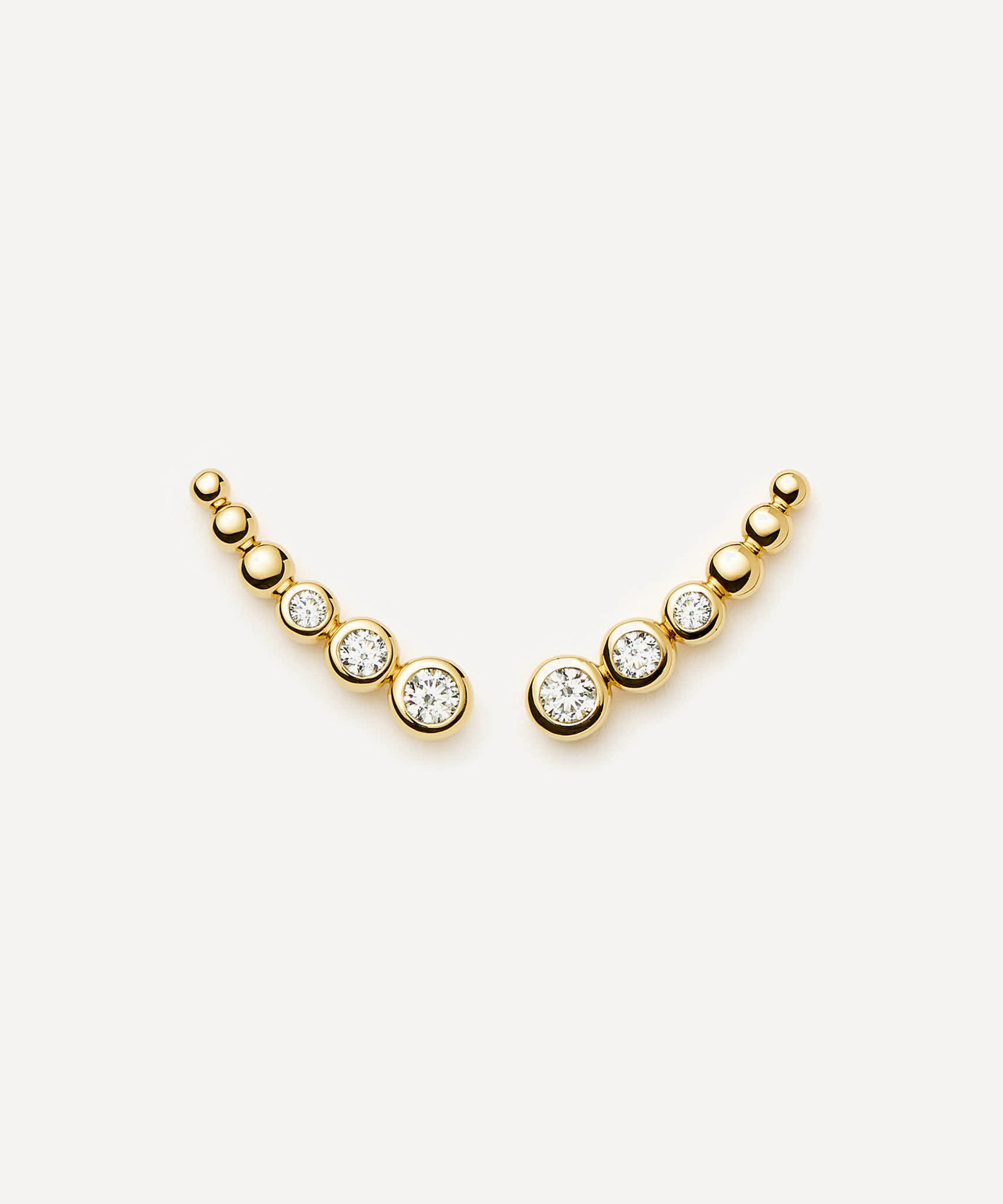 Missoma - 18ct Gold-Plated Vermeil Silver Tennis Climber Stud Earrings image number 0