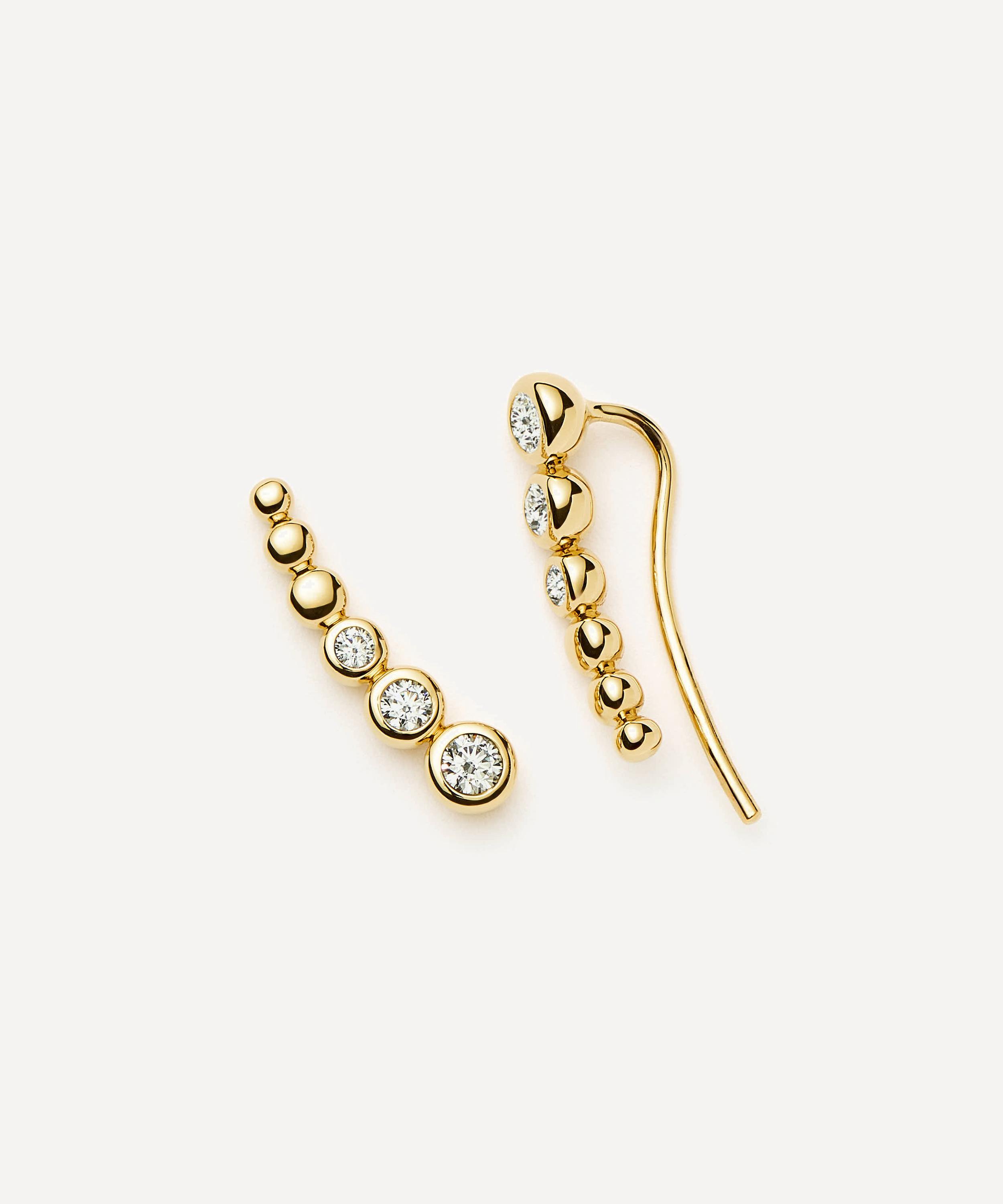 Missoma - 18ct Gold-Plated Vermeil Silver Tennis Climber Stud Earrings image number 1