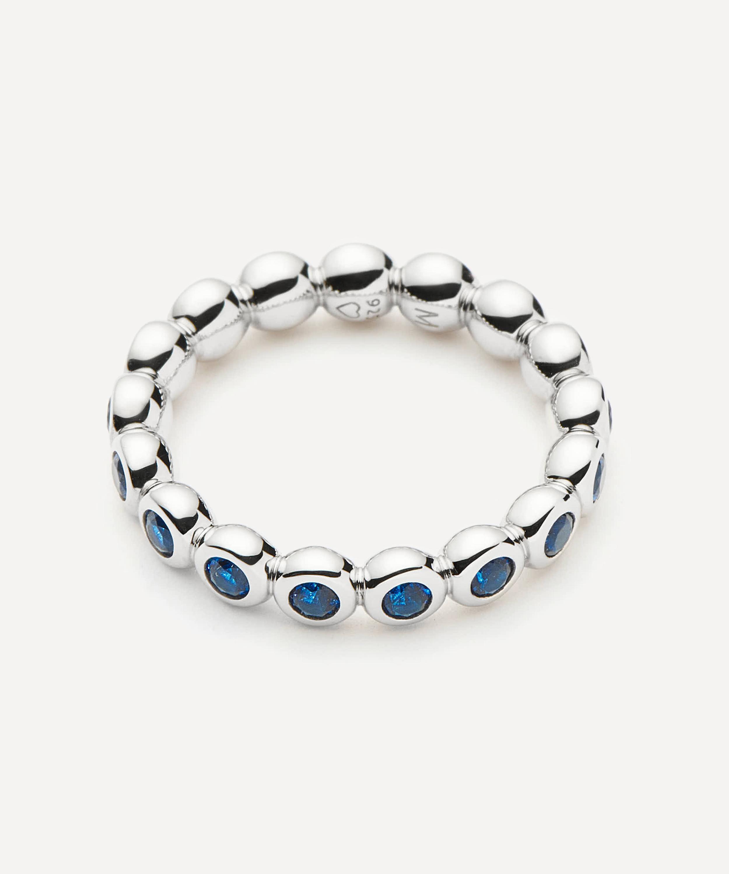 Missoma - Rhodium-Plated Tennis Stacking Ring image number 1