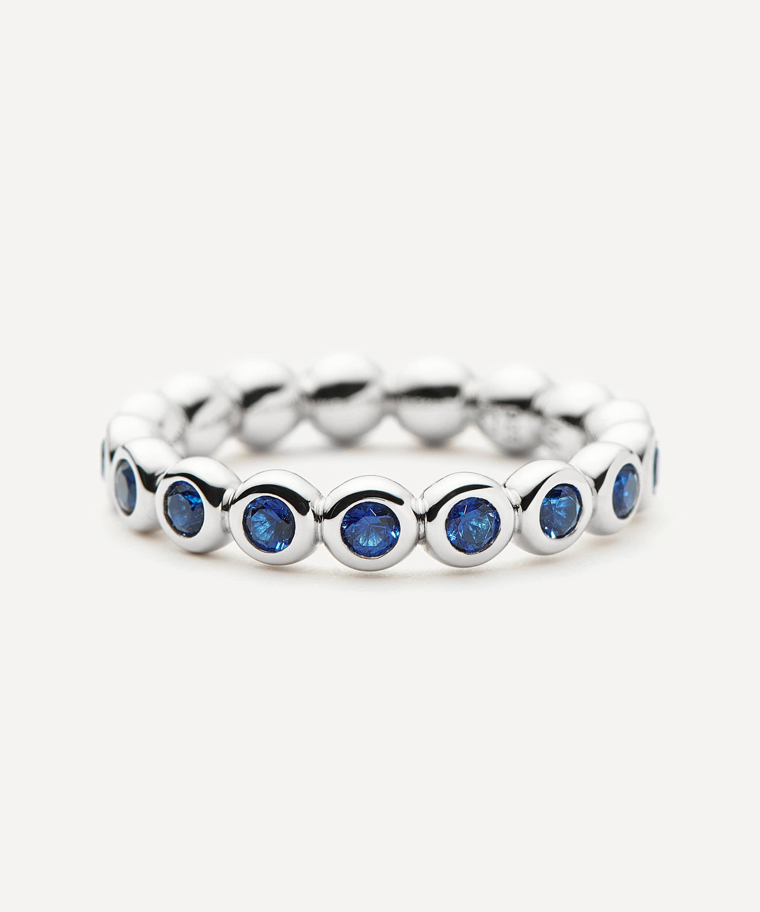 Missoma - Rhodium-Plated Tennis Stacking Ring image number 2