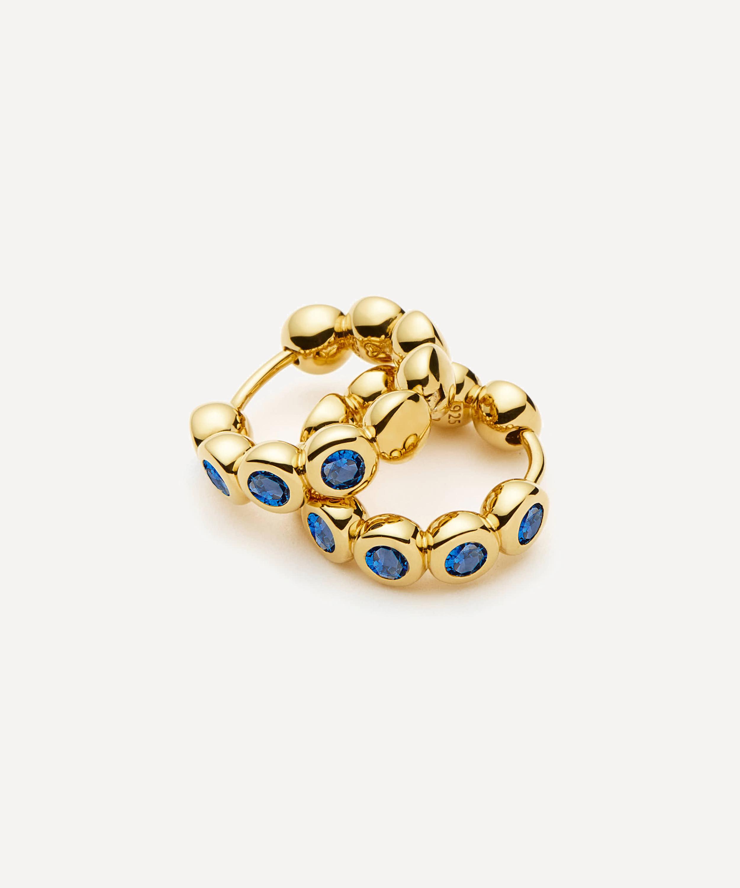 Missoma - 18ct Gold-Plated Vermeil Silver Tennis Small Hoop Earrings image number 0