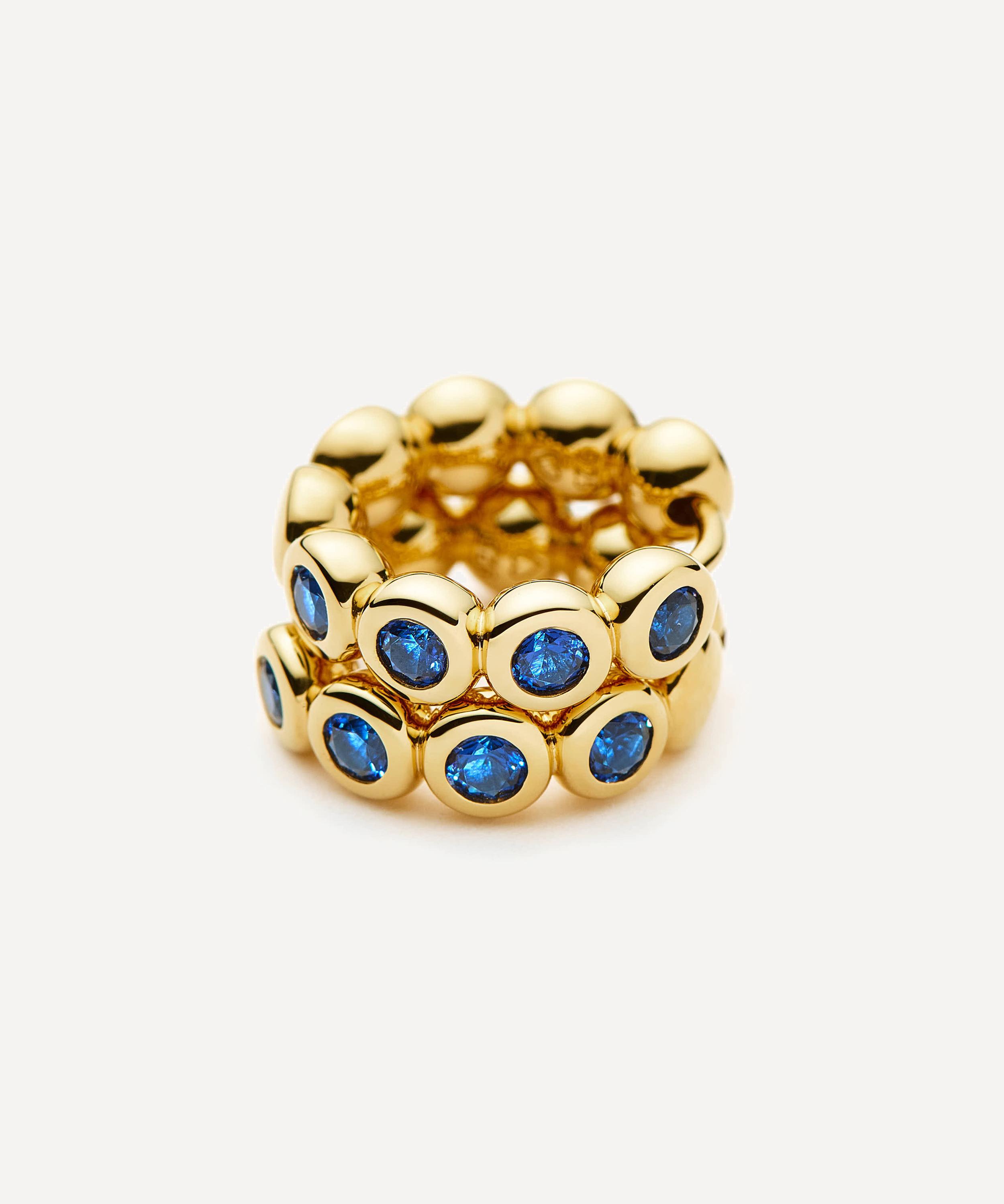 Missoma - 18ct Gold-Plated Vermeil Silver Tennis Small Hoop Earrings image number 1