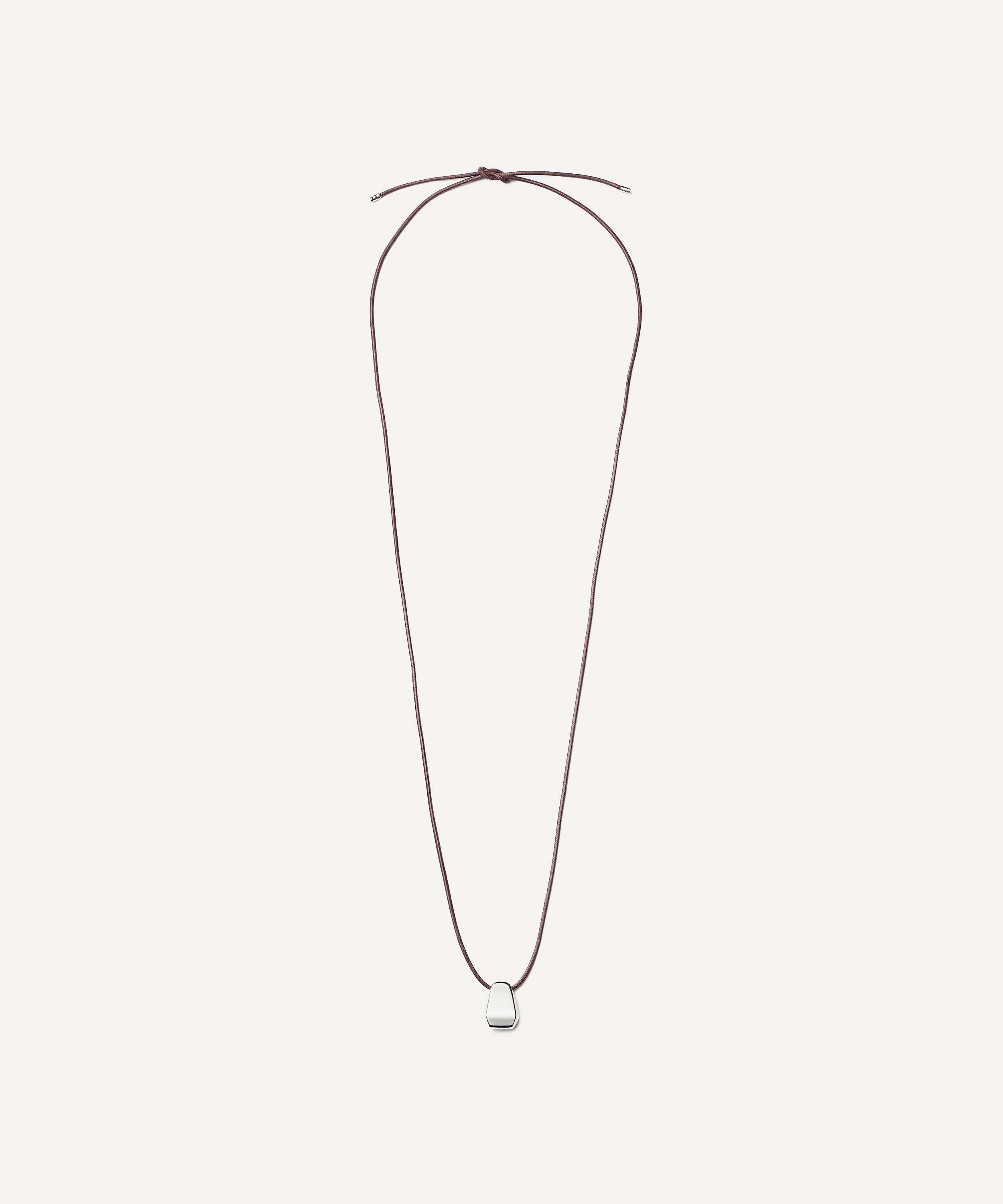 Missoma - X Lucy Williams Rhodium-Plated Arco Pendant Necklace image number 2