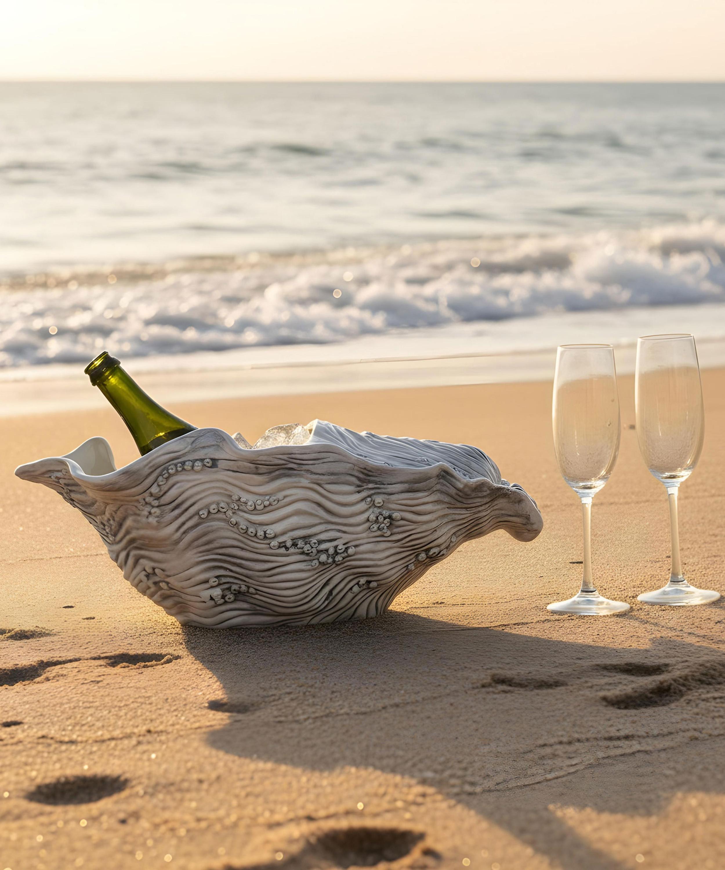 Edelweiss - Mother of Pearl Oyster Champagne Bucket image number 3