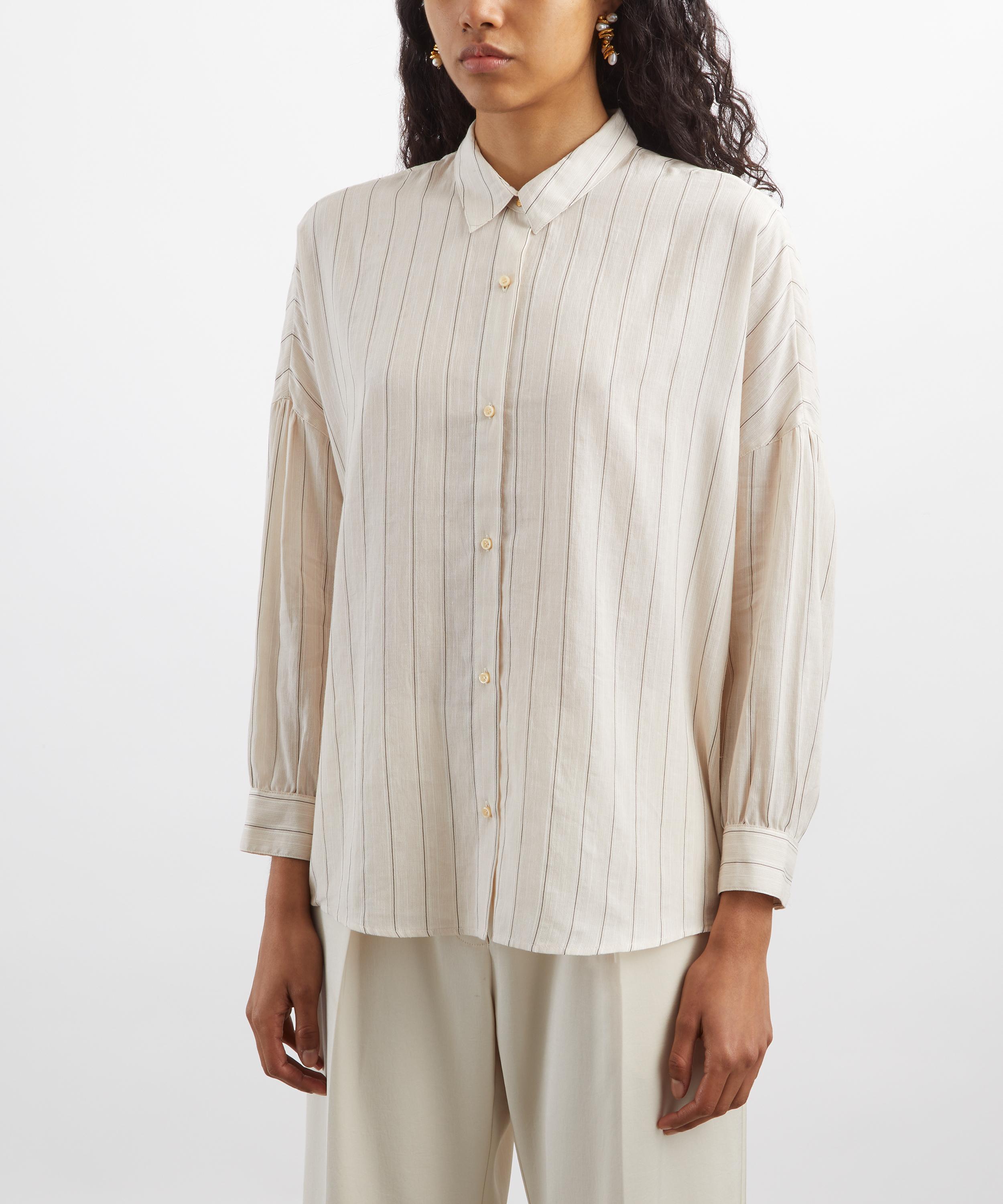 Sessùn - Botan Sandblack Striped Shirt image number 2