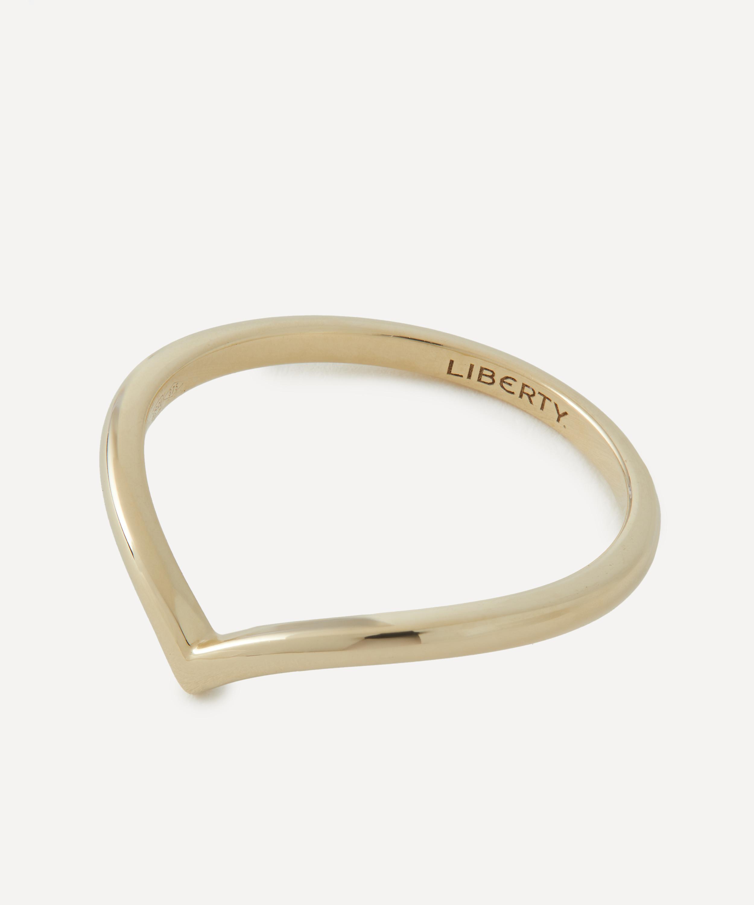 Liberty - 9ct Gold Rainbow V Plain Ring image number 1