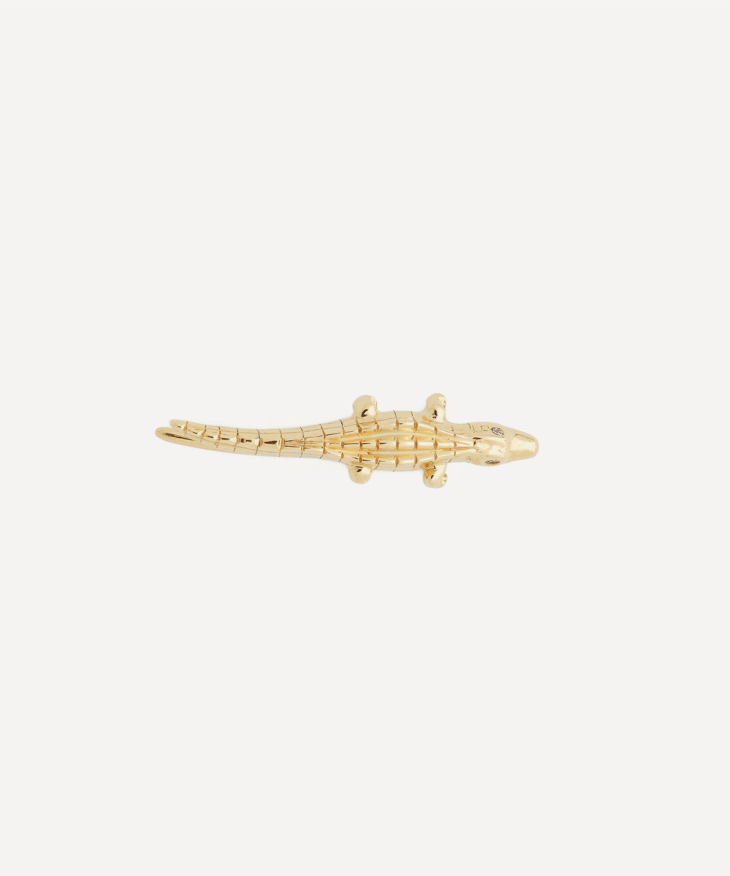 Bibi van der Velden - 18ct Gold Alligator Ear Climber Earring Left