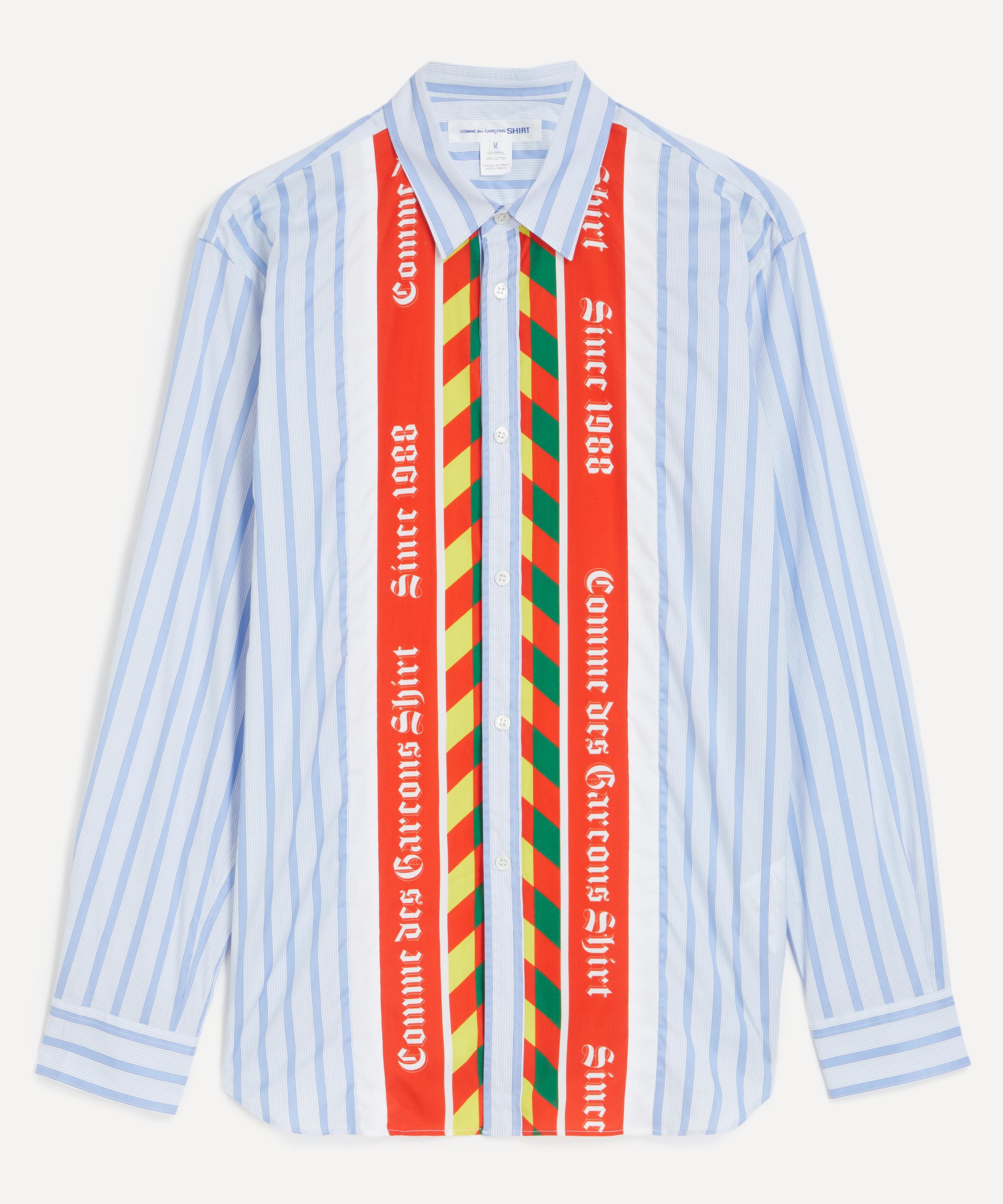 Comme des Garçons Shirt - Striped Football Scarf Shirt image number 0
