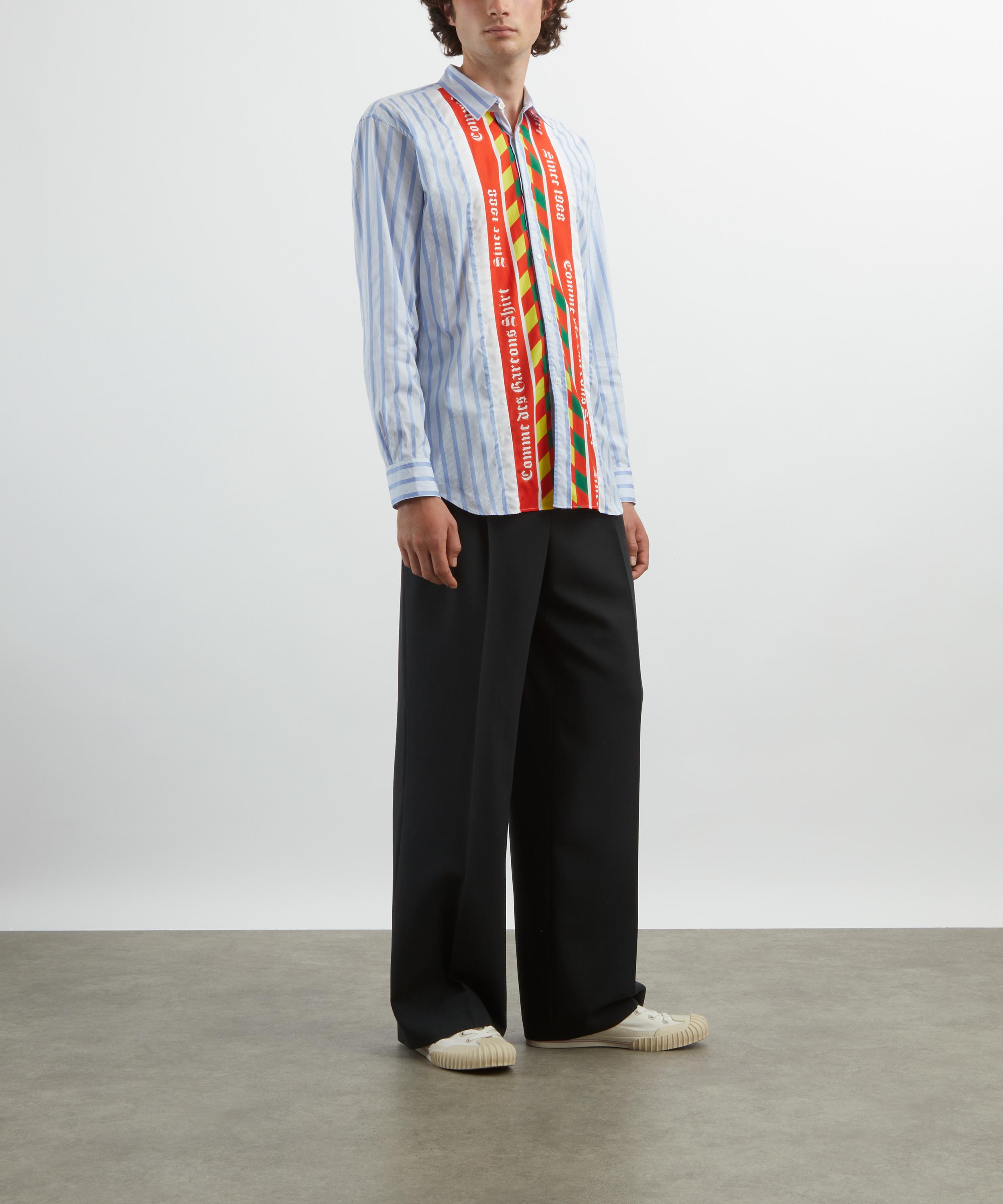 Comme des Garçons Shirt - Striped Football Scarf Shirt image number 1
