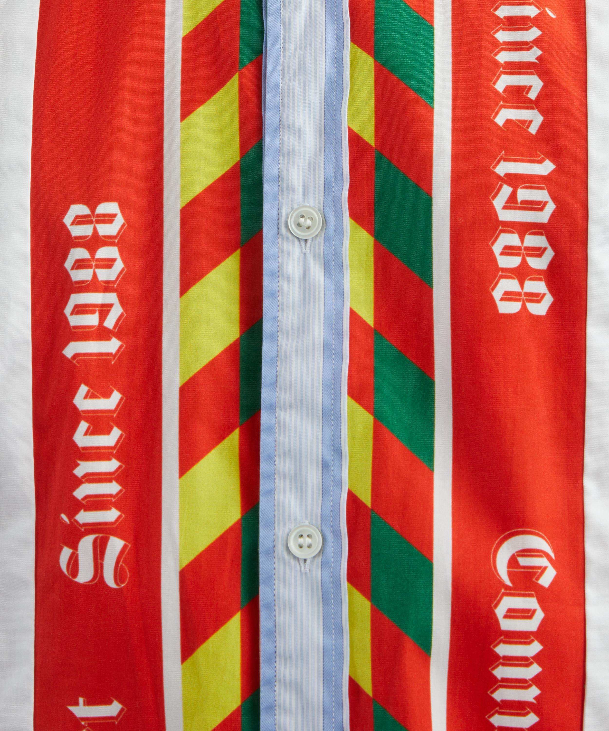 Comme des Garçons Shirt - Striped Football Scarf Shirt image number 4