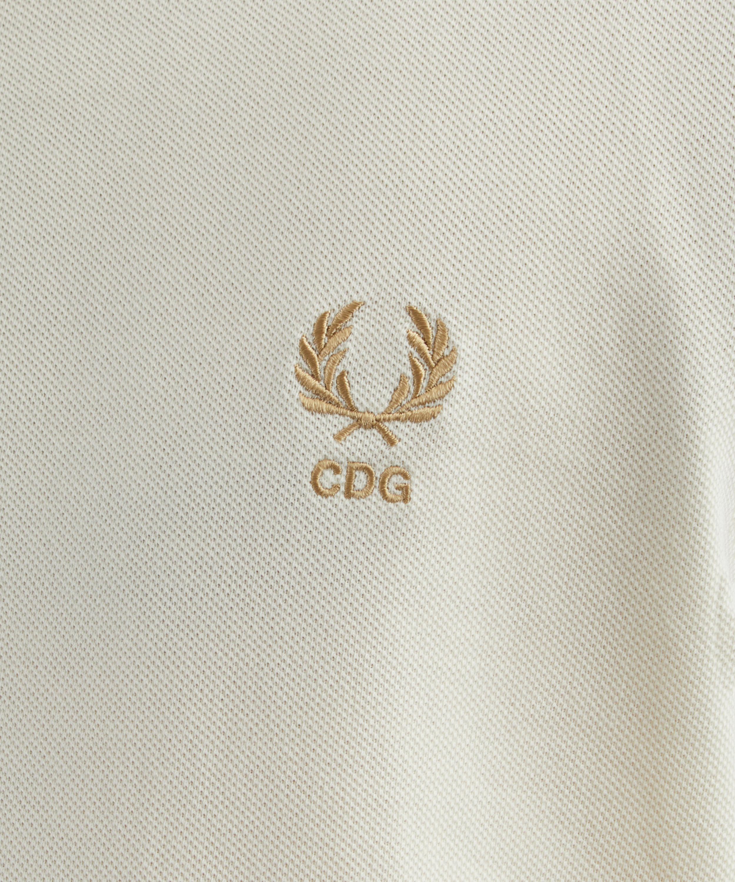 Comme des Garçons Shirt - x Fred Perry Colour Block Ecru Polo Shirt image number 4