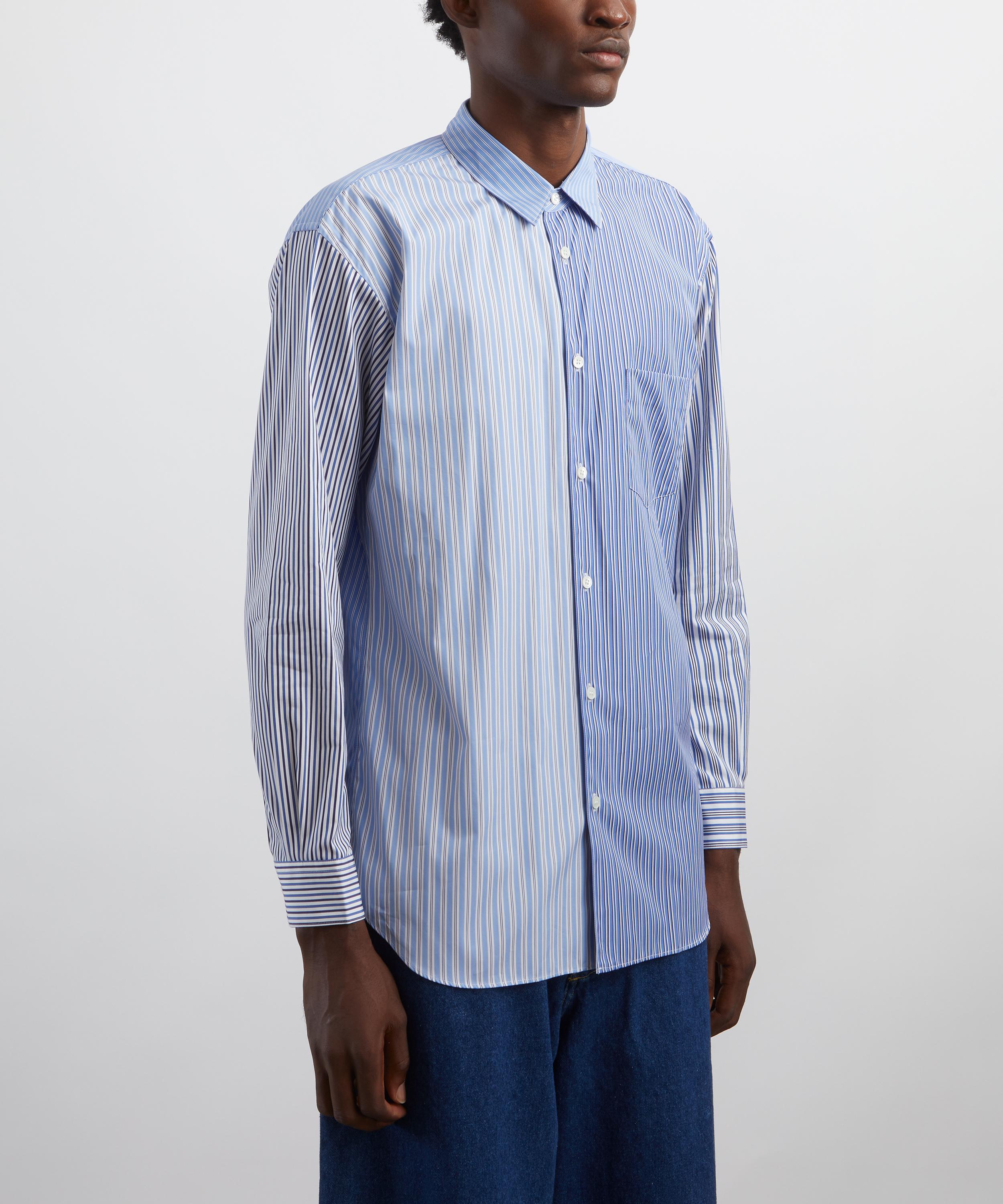 Comme des Garçons Shirt - Blue Multi Stripe Shirt image number 2