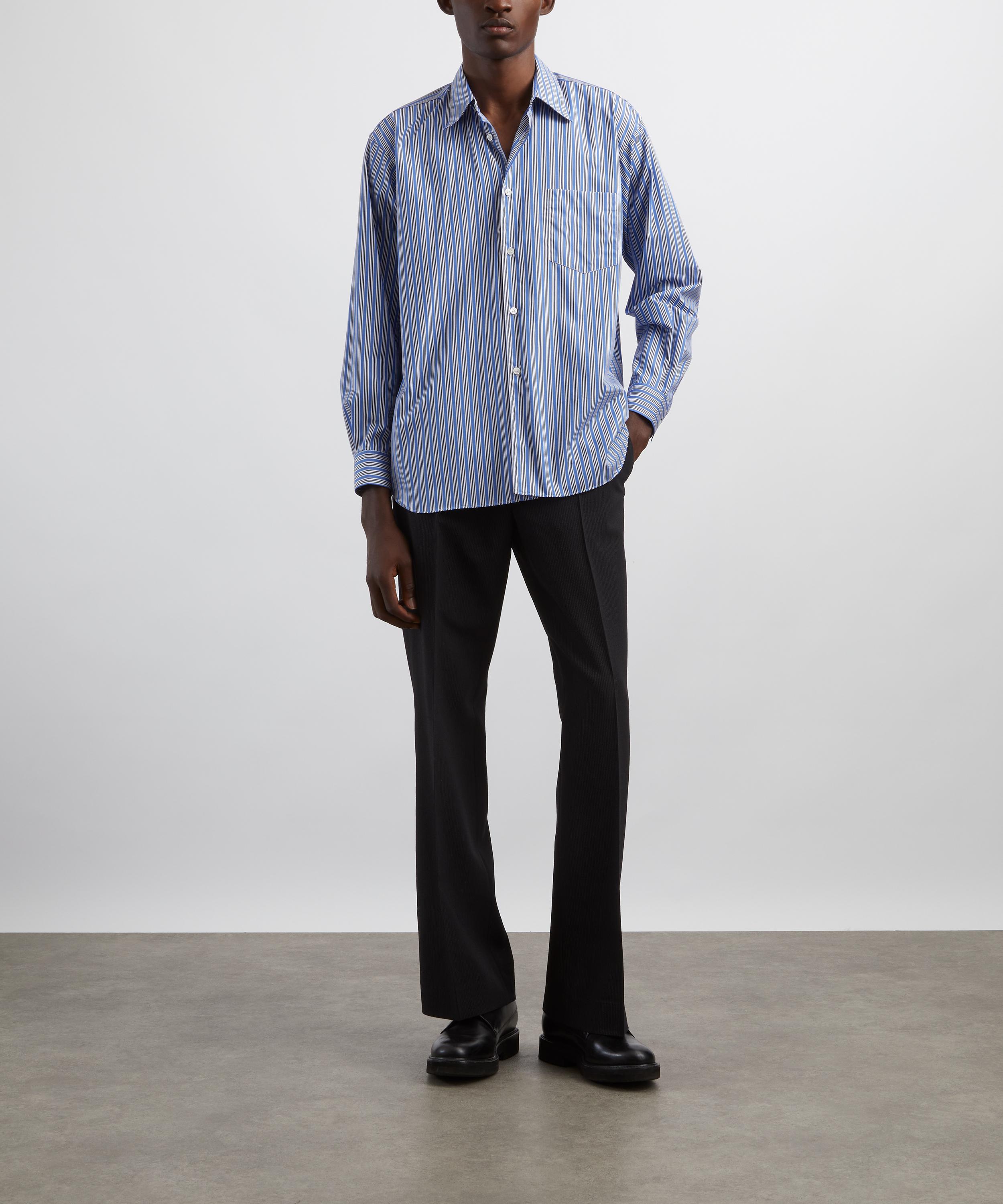 Comme des Garçons Shirt - Wide Blue Stripe Shirt image number 1