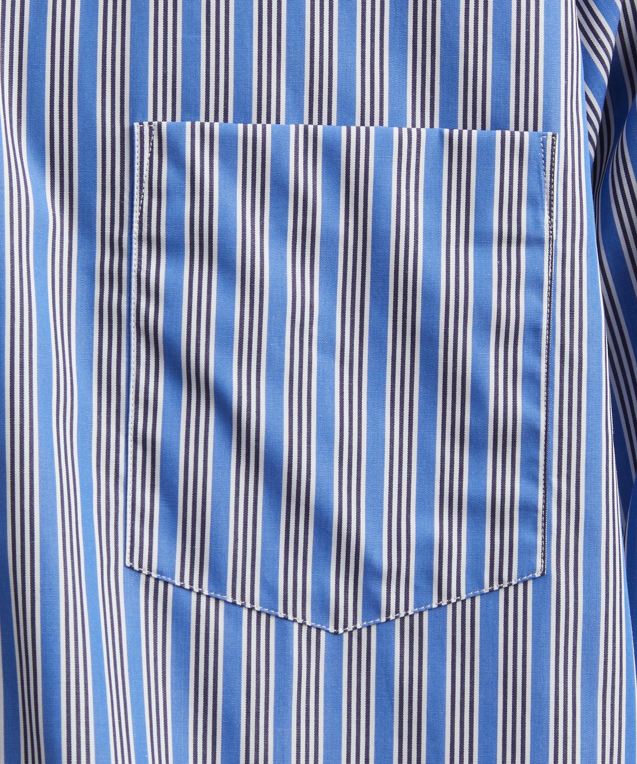 Comme des Garçons Shirt - Wide Blue Stripe Shirt image number 4