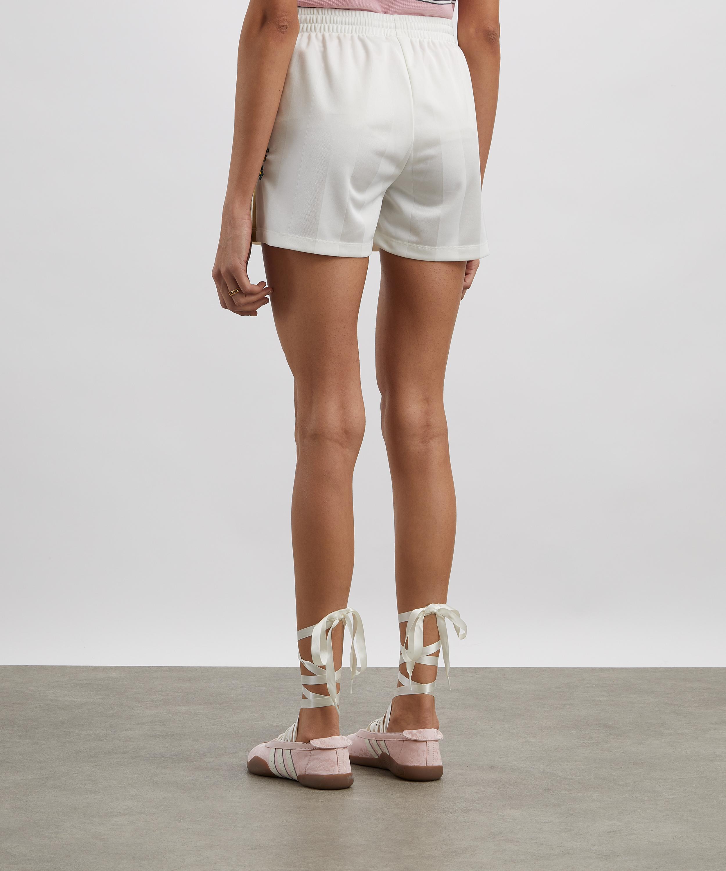 Adidas - x Liberty London Off-White Three-Stripes Firebird Shorts&nbsp; image number 3