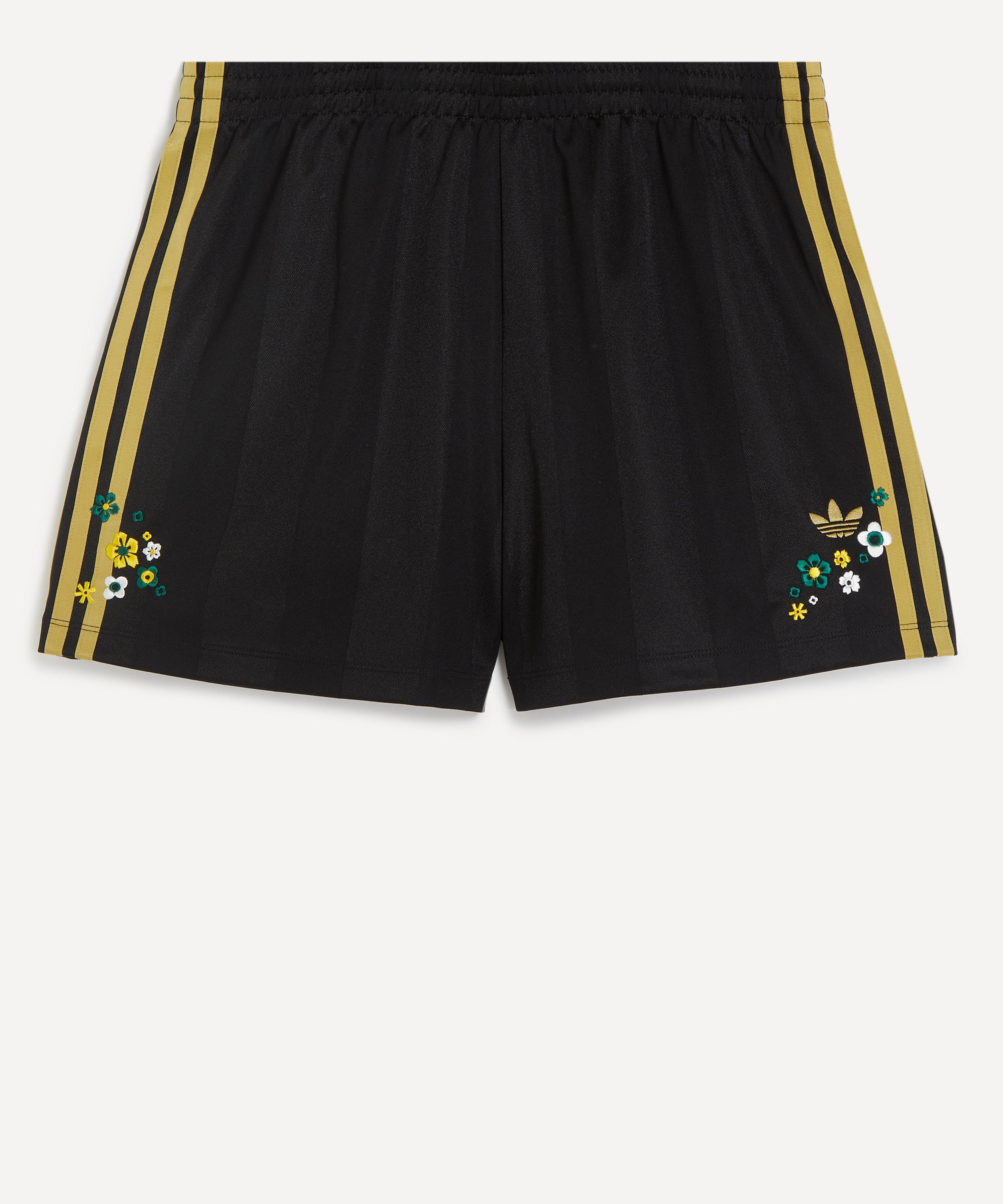 Adidas - x Liberty London Black Three-Stripes Firebird Shorts&nbsp;