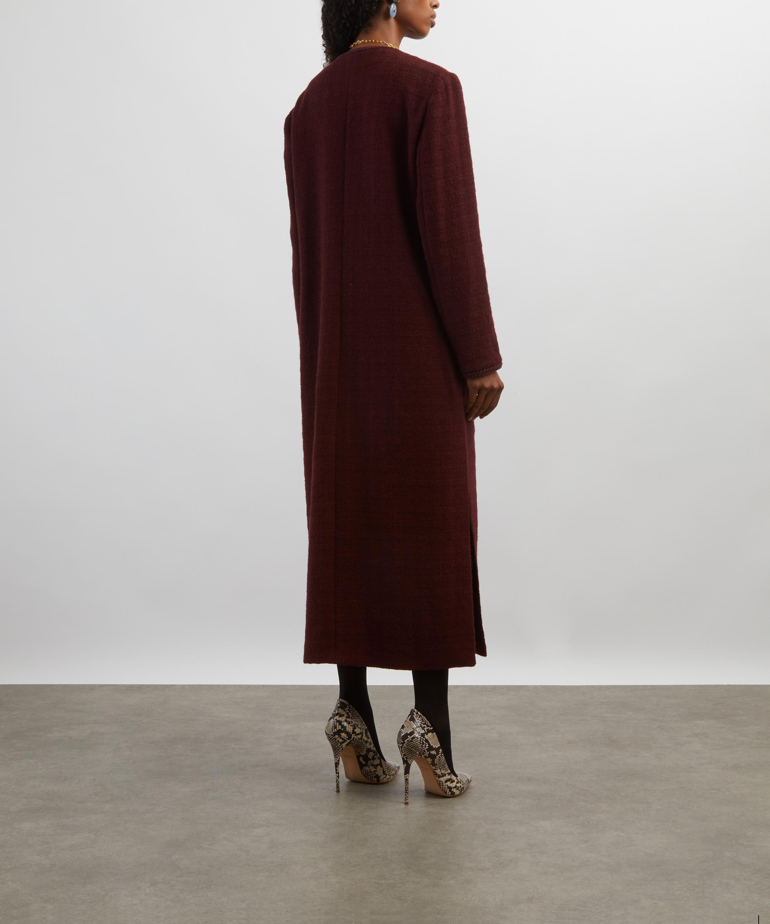 Etro - Aubergine Wool-Mohair Long Coat image number 3