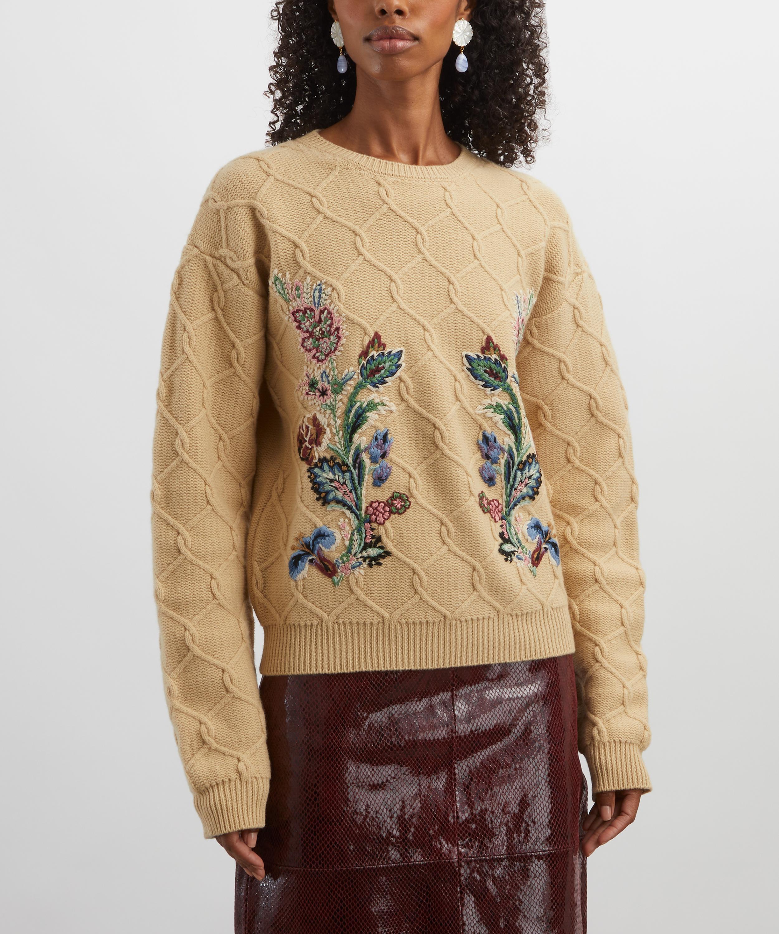 Etro - Wool-Cashmere Floral Embroidered Jumper image number 2