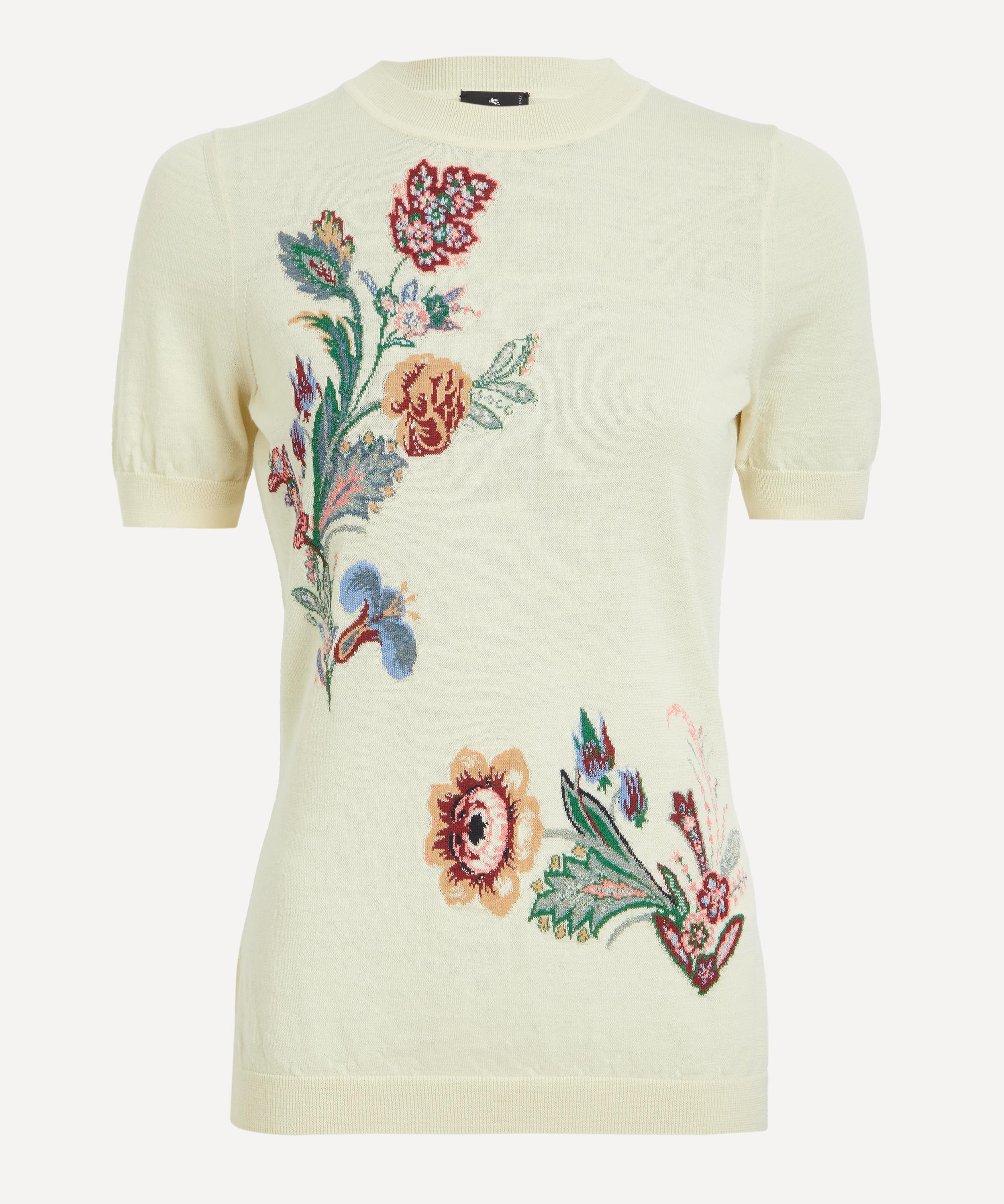 Etro - Floral Wool-Blend Jacquard Top image number 0