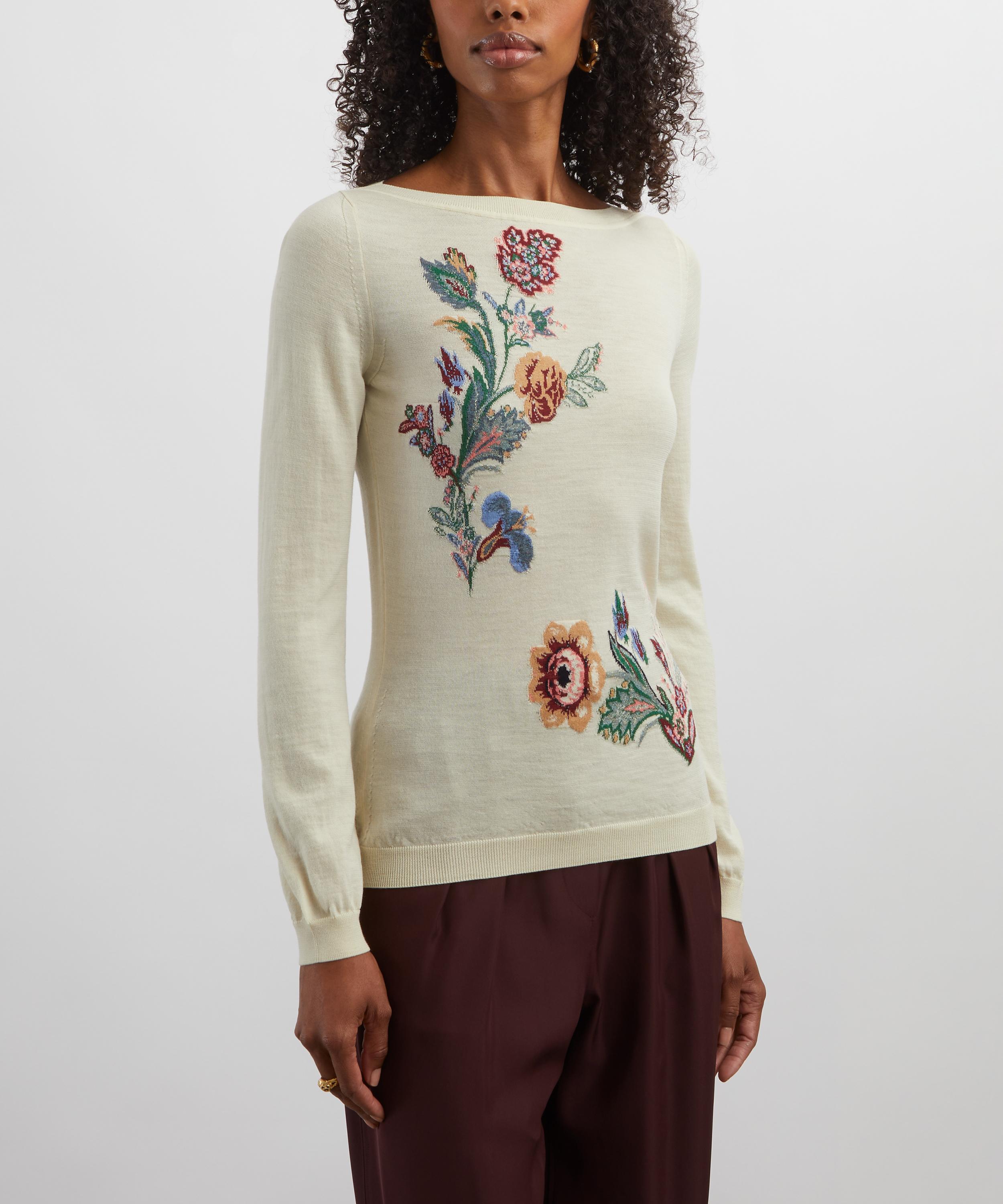 Etro - Floral Wool-Blend Jacquard Jumper image number 2