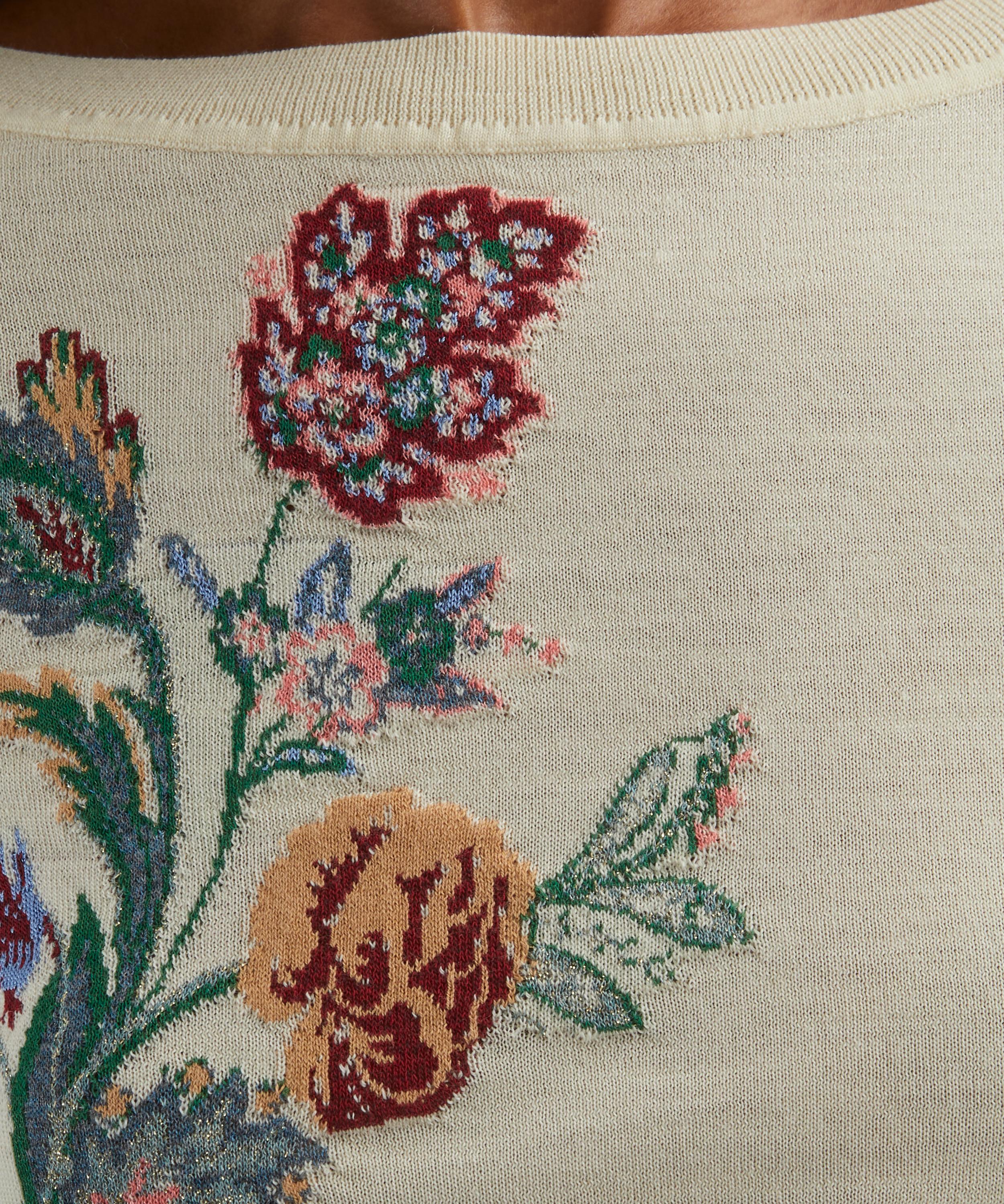 Etro - Floral Wool-Blend Jacquard Jumper image number 4