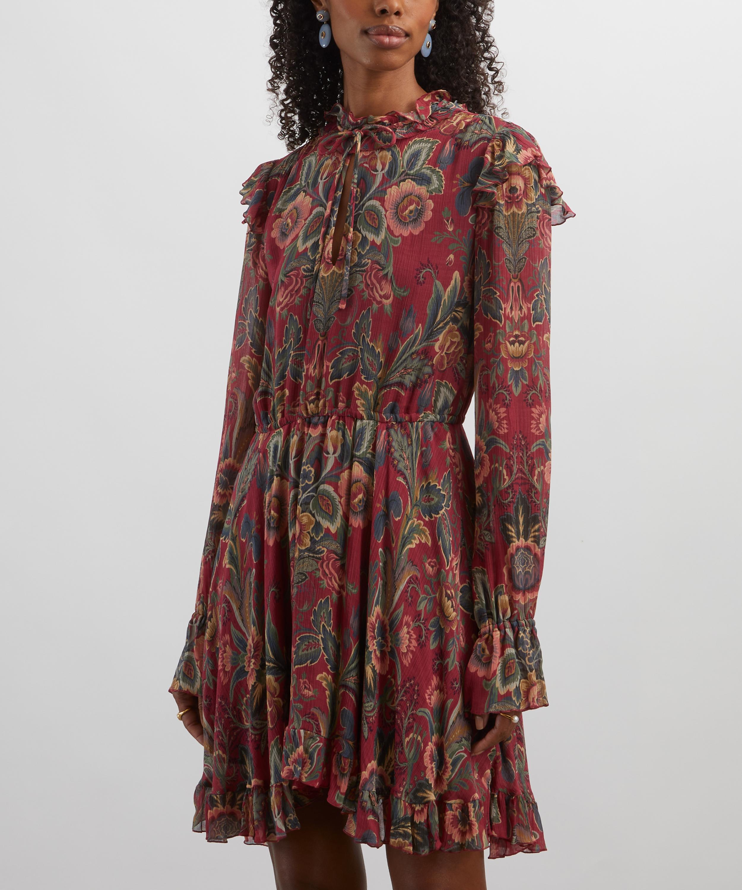 Etro - Floral Silk-Blend Mini Dress image number 2