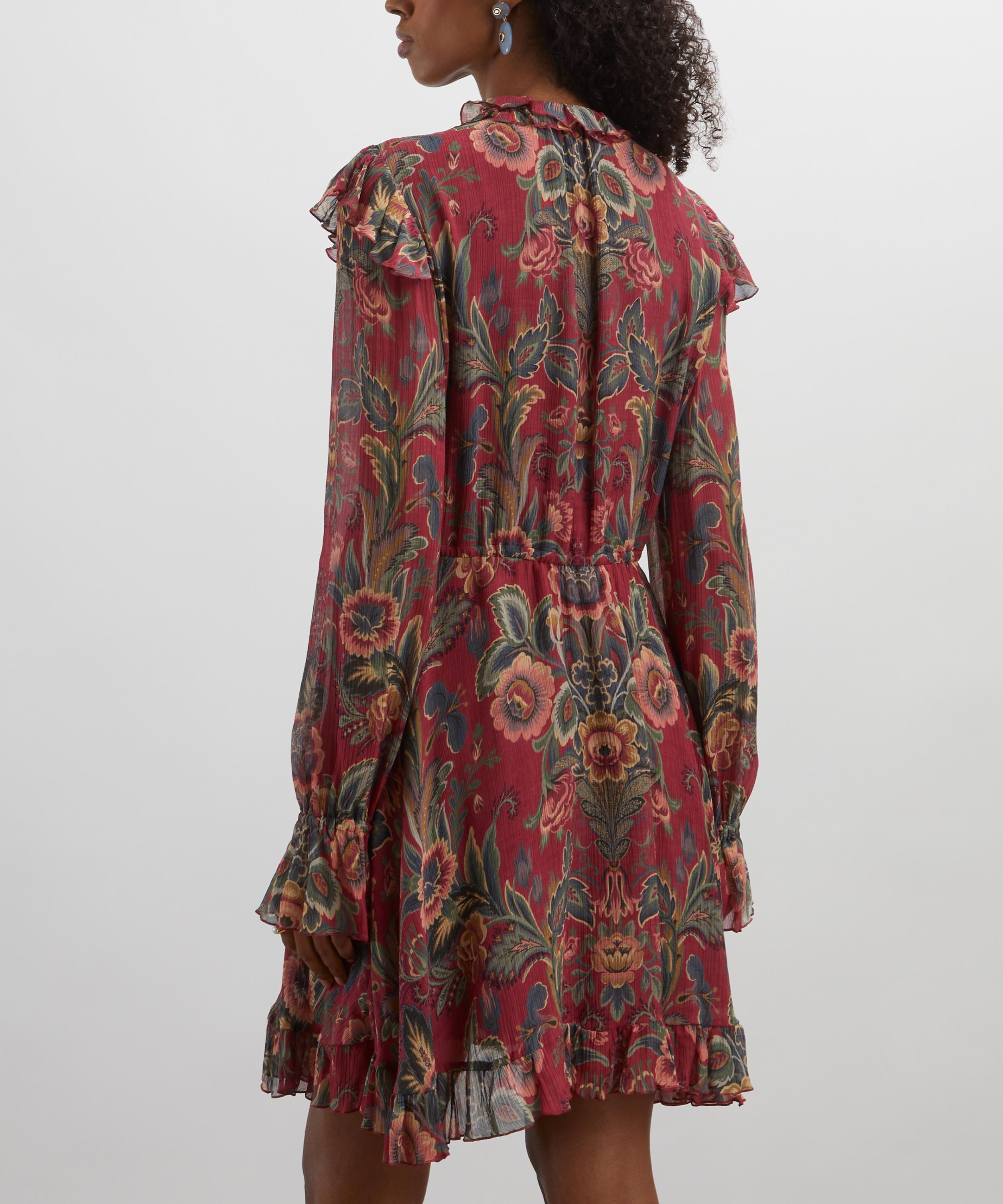 Etro - Floral Silk-Blend Mini Dress image number 3
