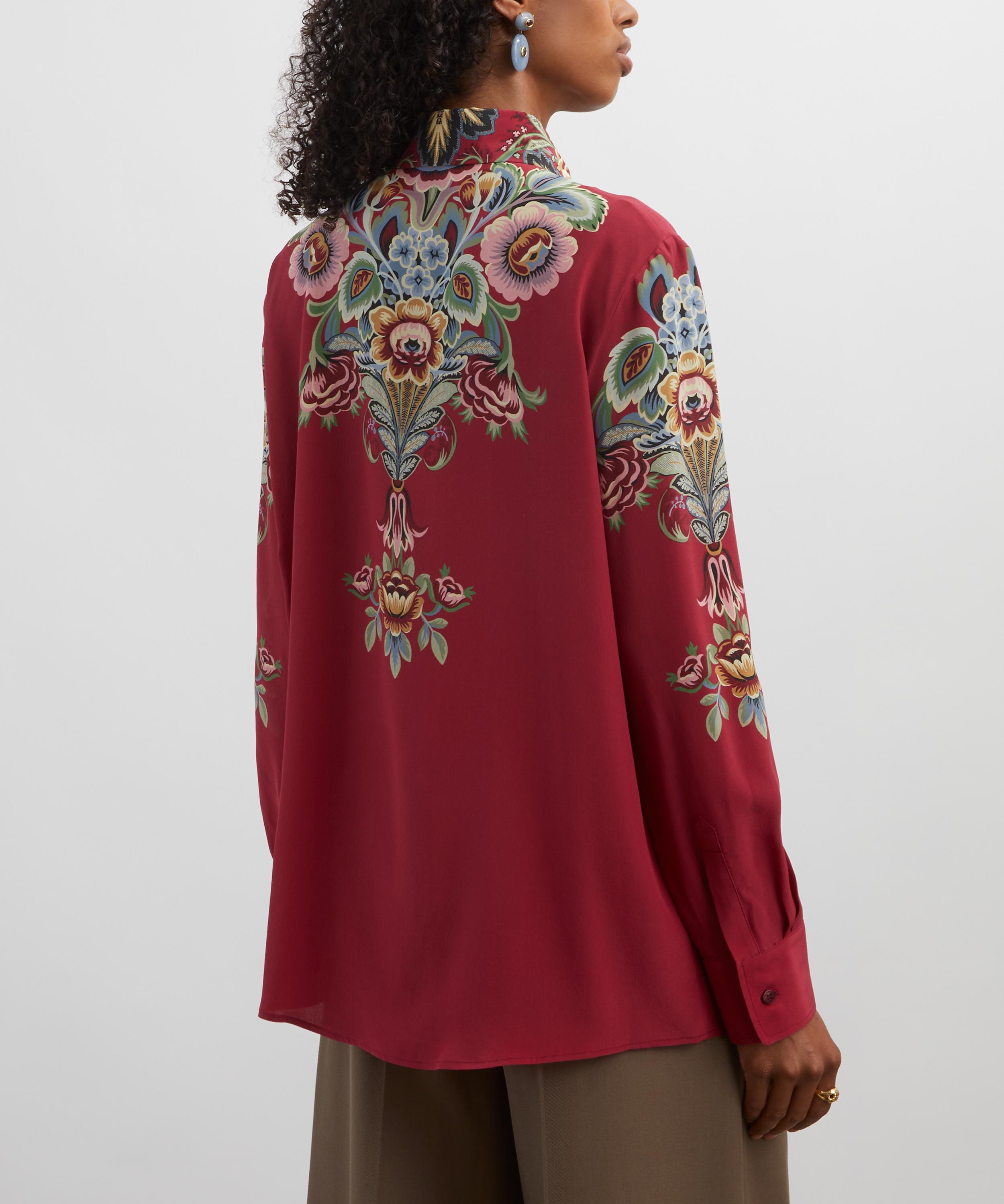 Etro - Placed Floral Silk Shirt image number 3