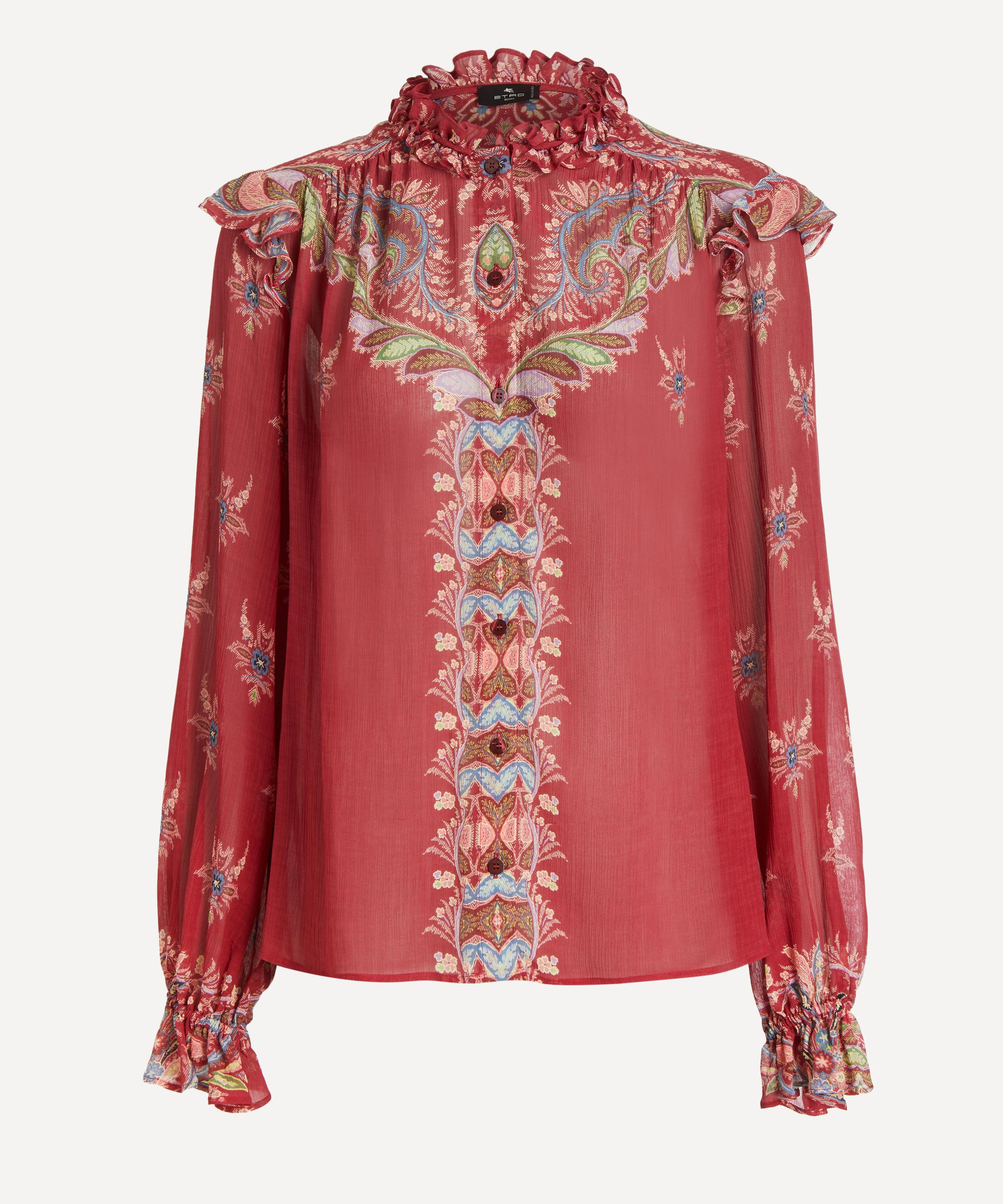 Etro - Crepon Placed-Print Blouse