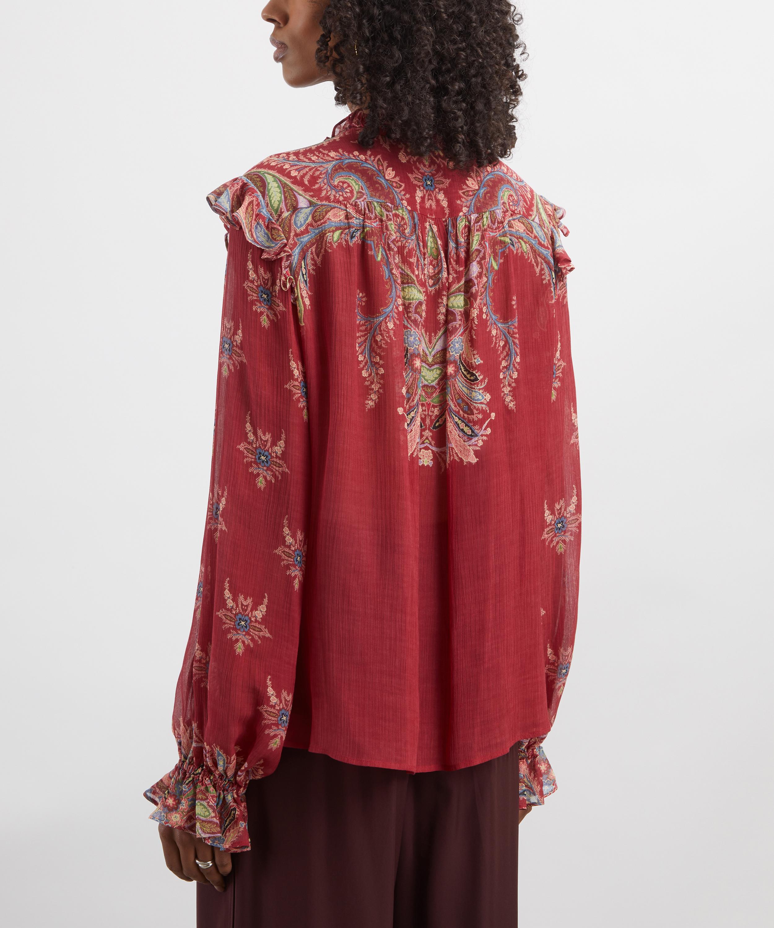 Etro - Crepon Placed-Print Blouse image number 3