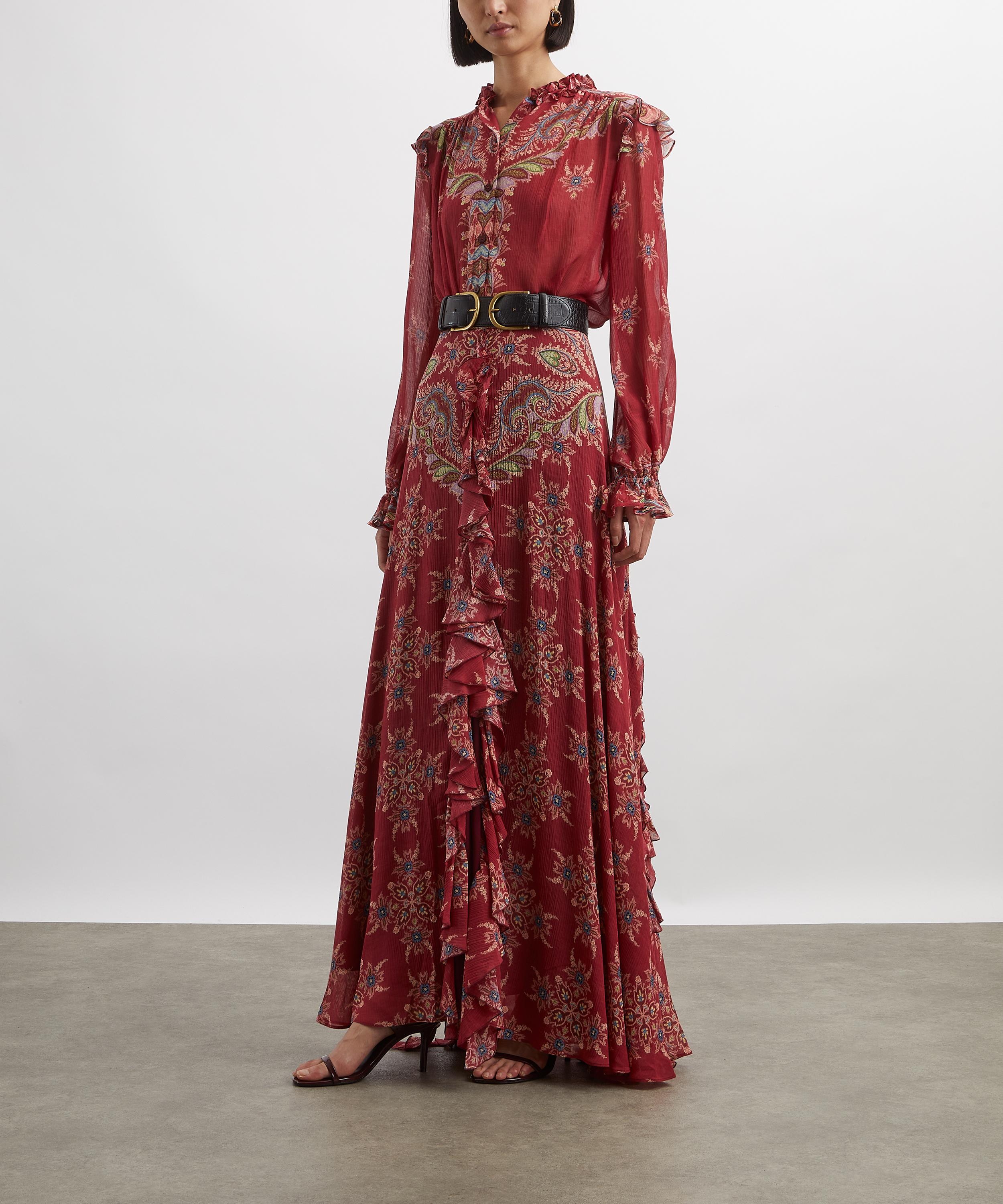 Etro - Silk-Blend Paisley Print Maxi Skirt image number 1