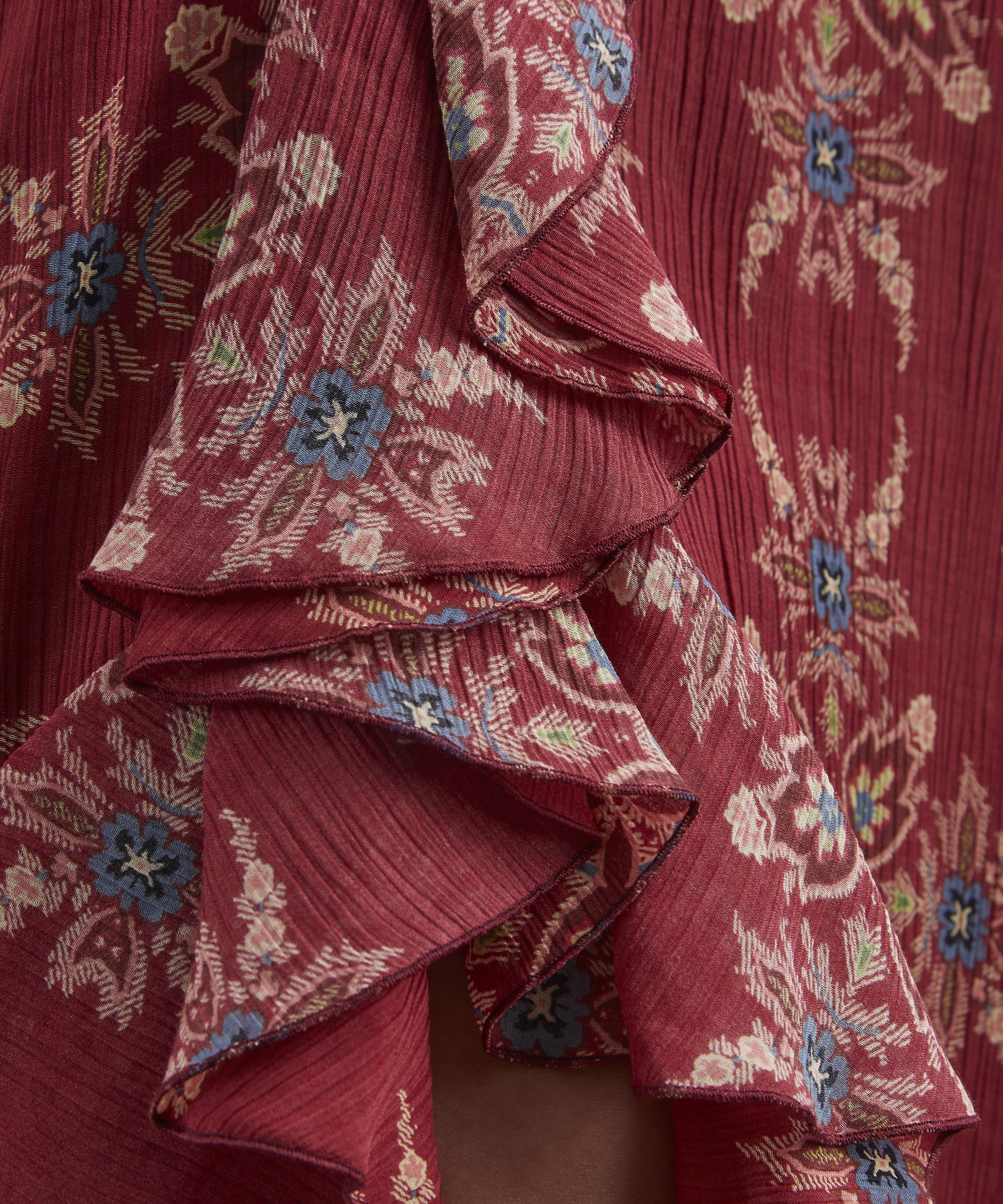 Etro - Silk-Blend Paisley Print Maxi Skirt image number 4