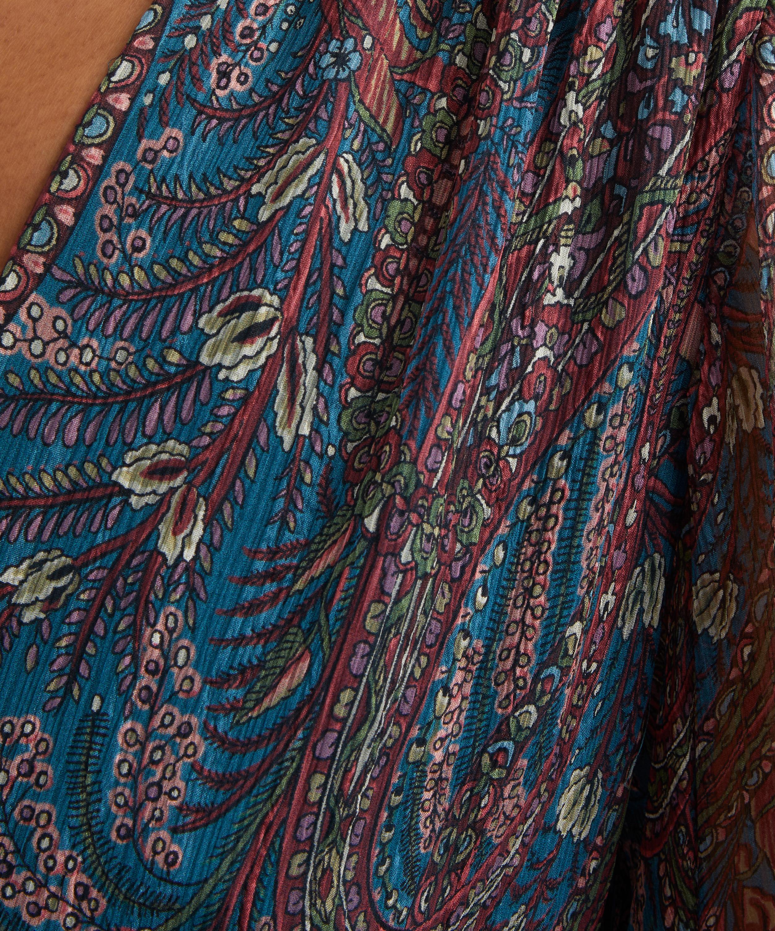 Etro - Paisley Print Silk Maxi Dress image number 4